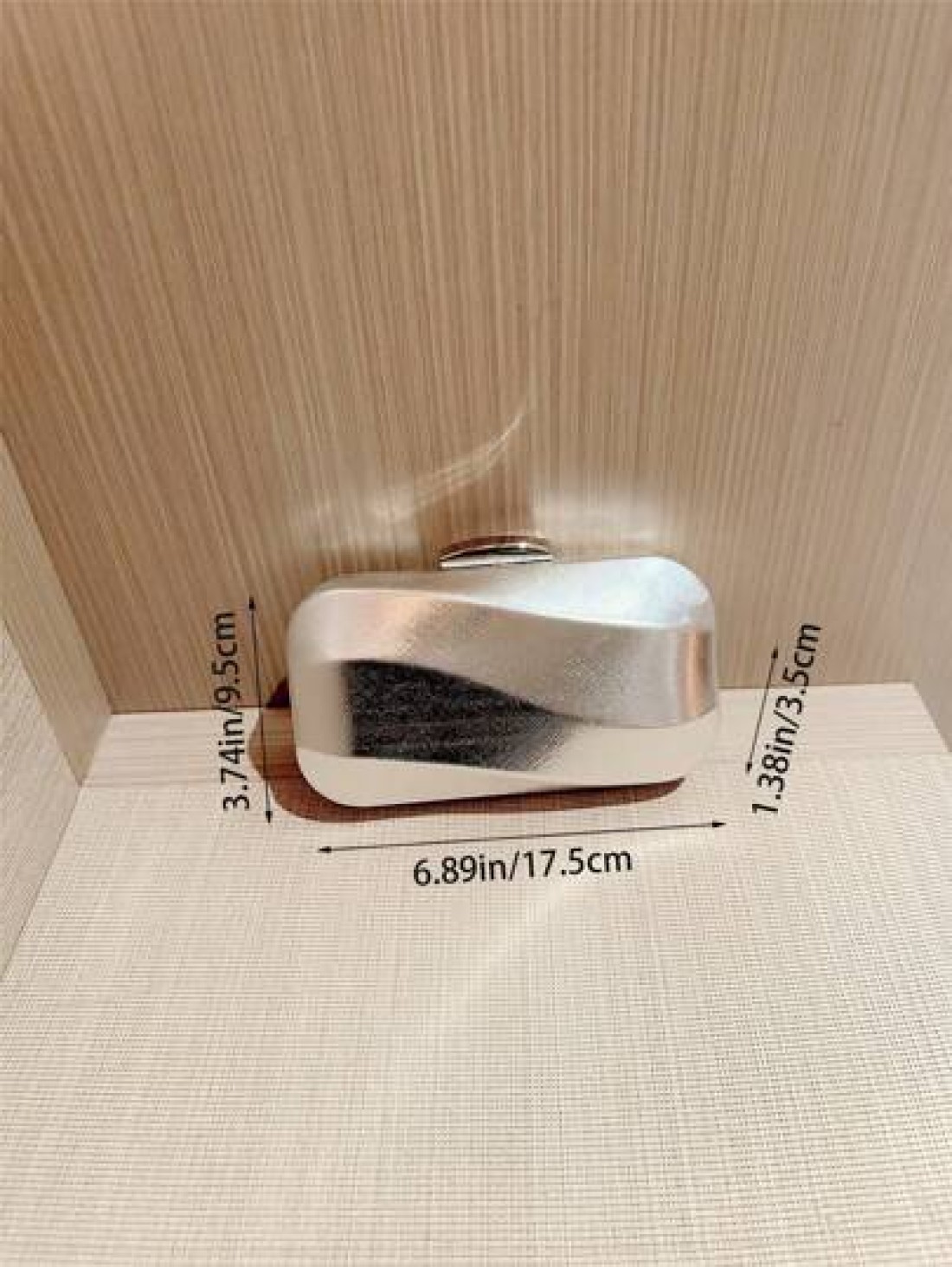1pc Asymmetrical Box Shaped Luxury Clutch Bag For Party Romantic Wedding Spring Summer Chain Shoulder Bag Bride Bag Formal Prom Clutch Elegant Evening Dress Bag Perfect For Party Wedding Prom Dinner B