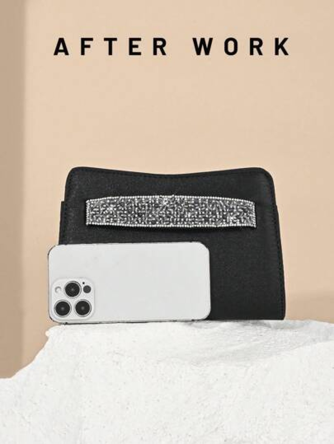 Women Elegant Satin Clutch Bag Rhinestone Decor Party Handbag Romantic Wedding Purse High End Mini Evening Dress Bag Suitable For Formal Party Ball Christmas Gala