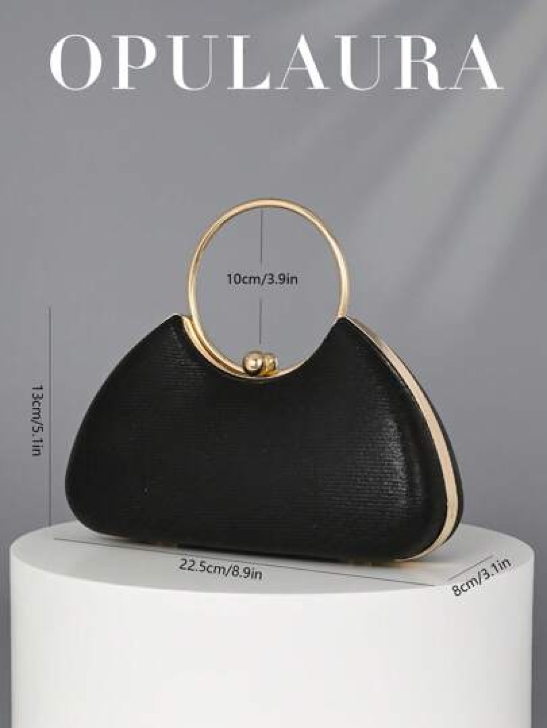 OpulAura Women s Metal Feeling Luxury Evening Clutch Bag Elegant Leather Party Handbag Shiny Formal Clutch For Dress Suitable For Formal Occasions Like Wedding Prom Birthday Bridesmaid Perfect For Par