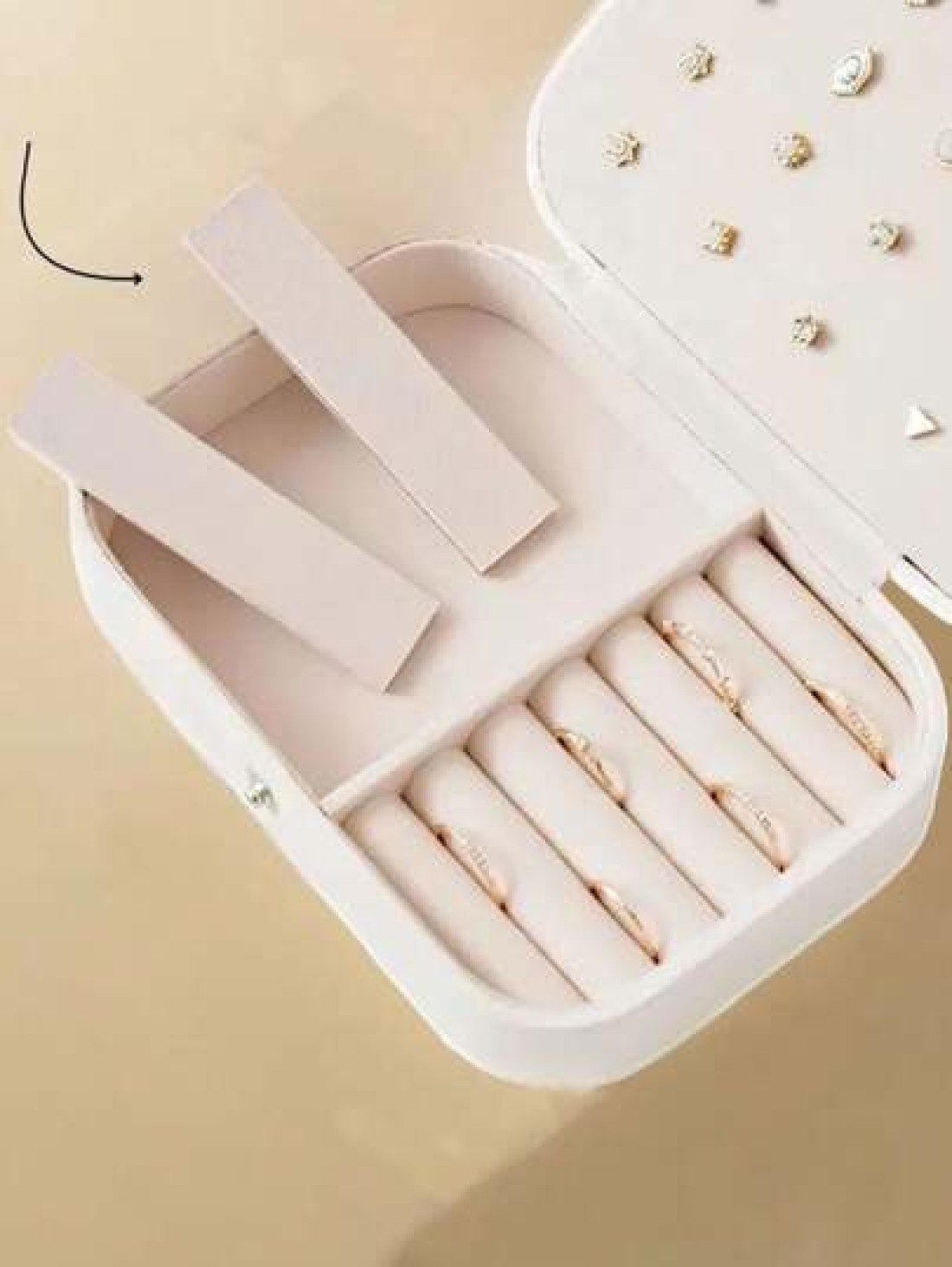 Large Capacity Jewelry Organizer Box Portable Travel Case For Earrings Rings Necklaces Multi Layer Storage With Zipper Makeup Toiletry Essentials Gift For Women Makeup Organizer