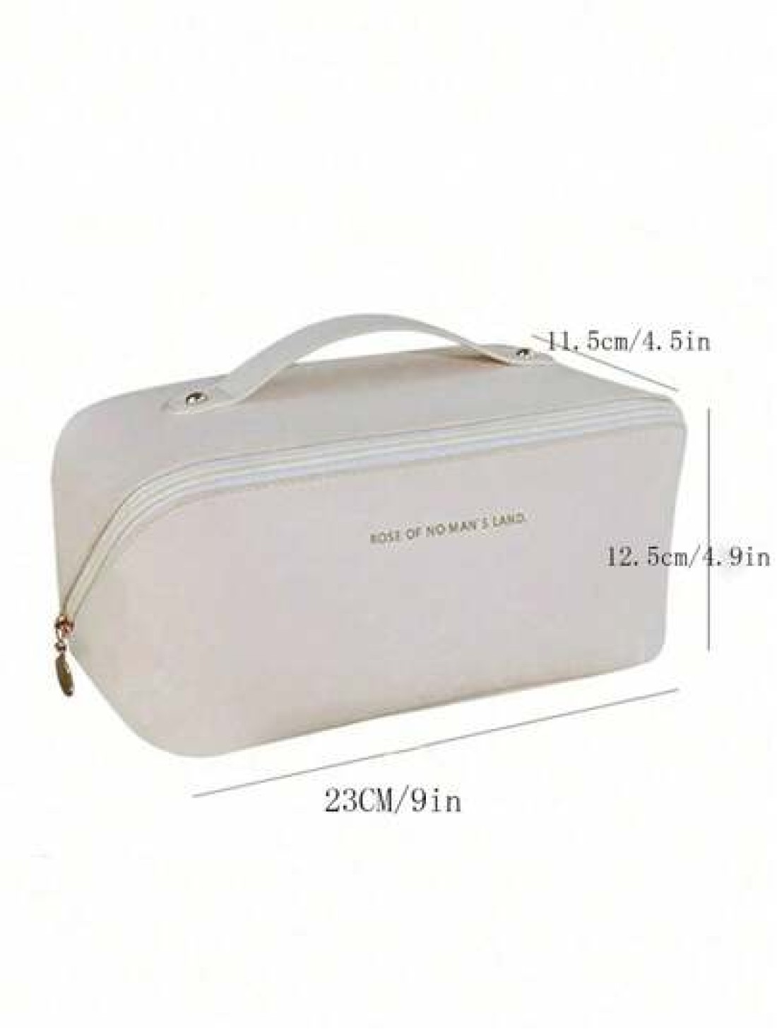 Waterproof PU Leather Makeup Bag Large Double Layer Cosmetic Organizer Travel Toiletry Case For Skincare Essentials Summer Vacation Home Bathroom Storage Makeup Organizer