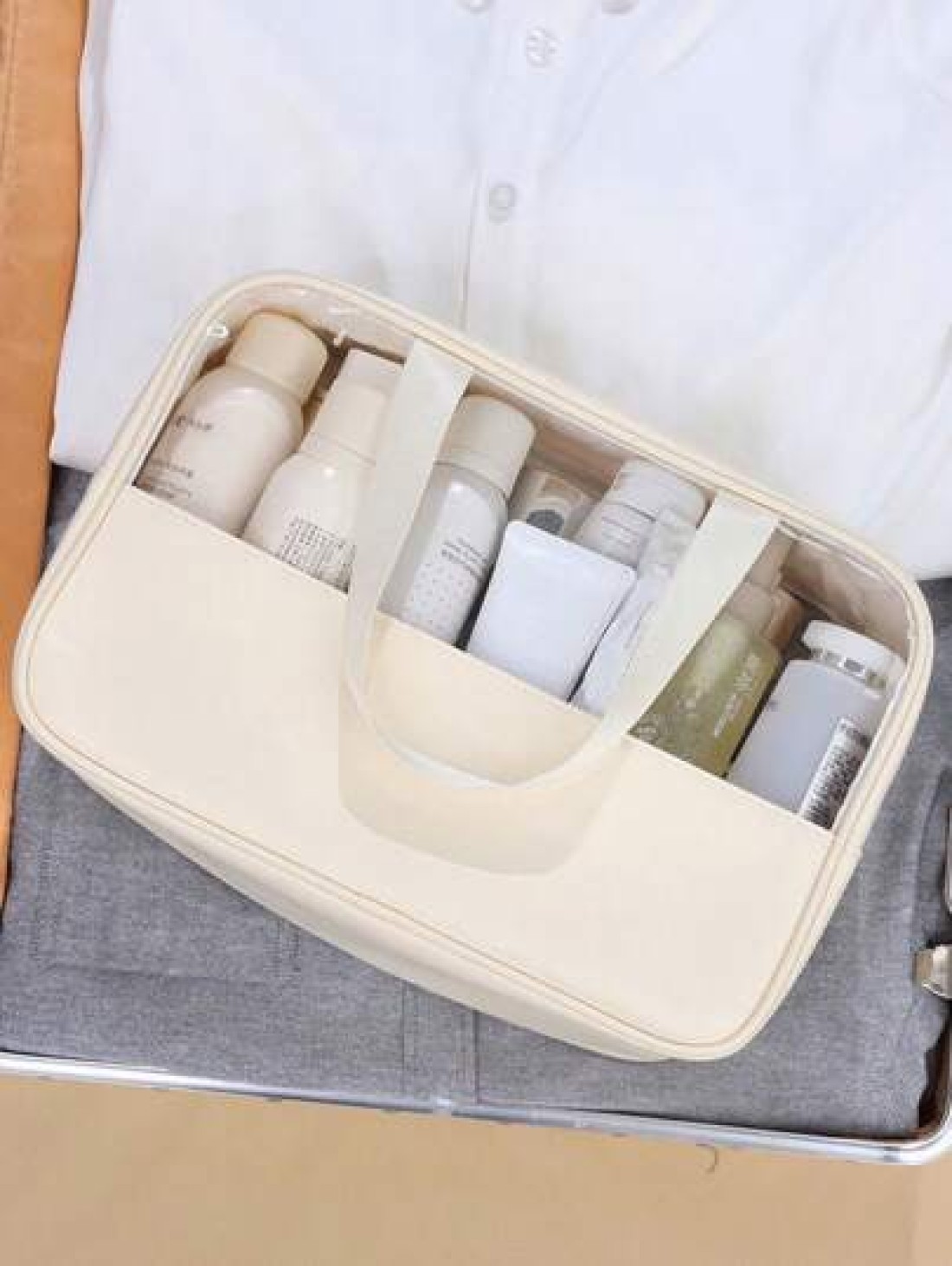 3pcs Set 1 Summer Travel Cosmetic Bag Waterproof Toiletry Bag Multi Functional Makeup Organizer Bag Travel Makeup Brush Holder Bag Portable Travel Organizer Pouch Suitable For Skincare Cosmetics Makeu