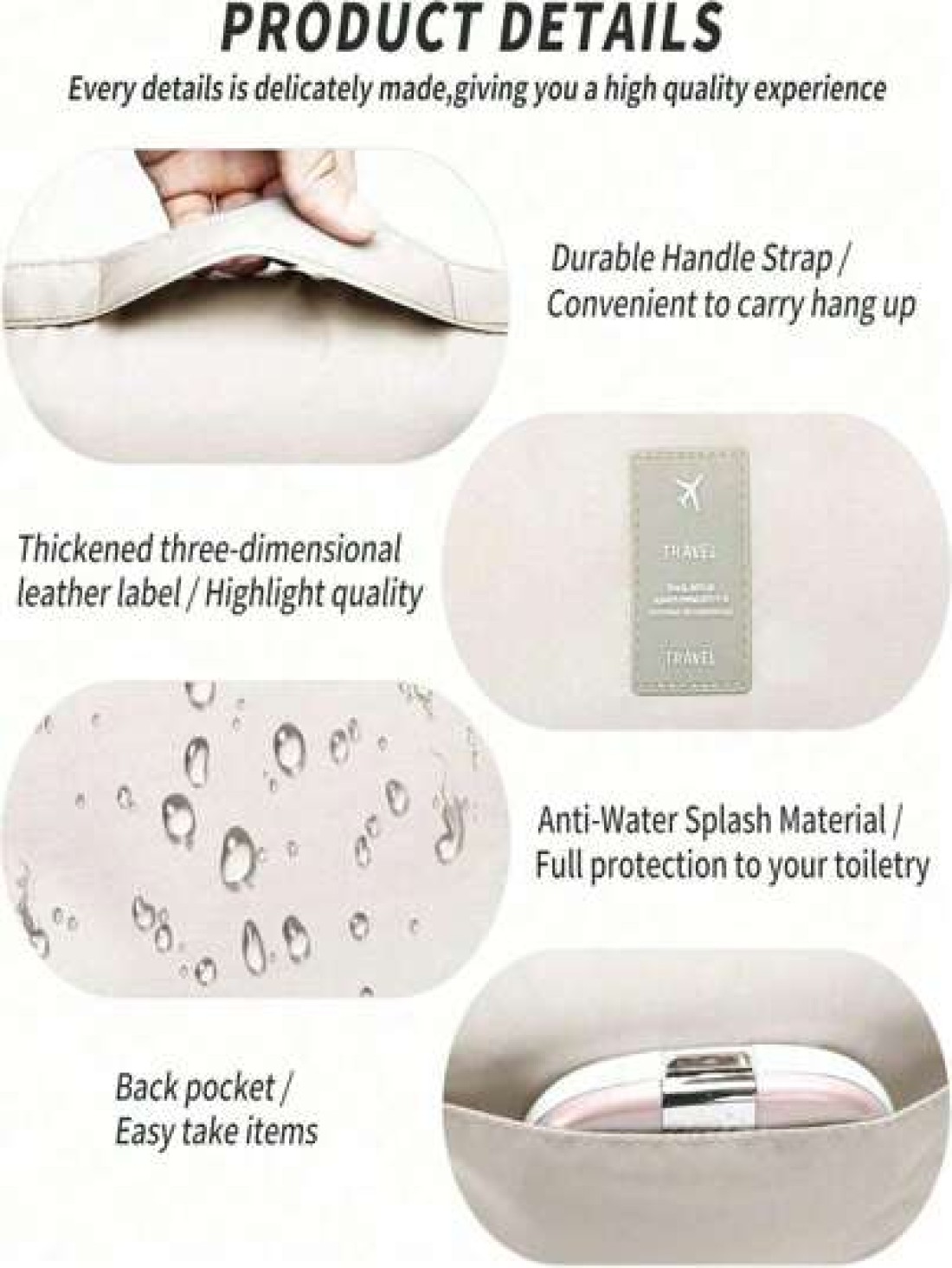 1pc Travel Storage Pouch Waterproof Toiletry Bag Large Capacity Summer Cosmetic Bag Multi Function Storage Bag Portable Storage Bag With Handle Zipper Pouch Suitable For Beach Business Trip Cosmetics