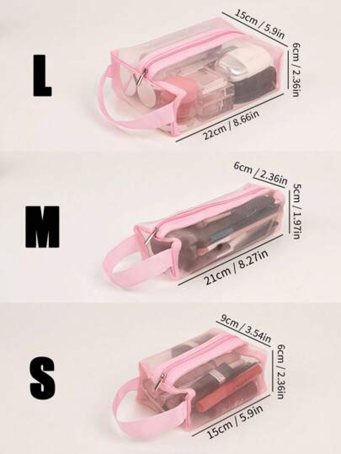 3 Packs Pouch Mesh Cosmetic Bag Portable Makeup Pouch Travel Toiletry Bag For Makeup Organizer Home Office Travel Accessories Mesh Makeu Makeup Organizer
