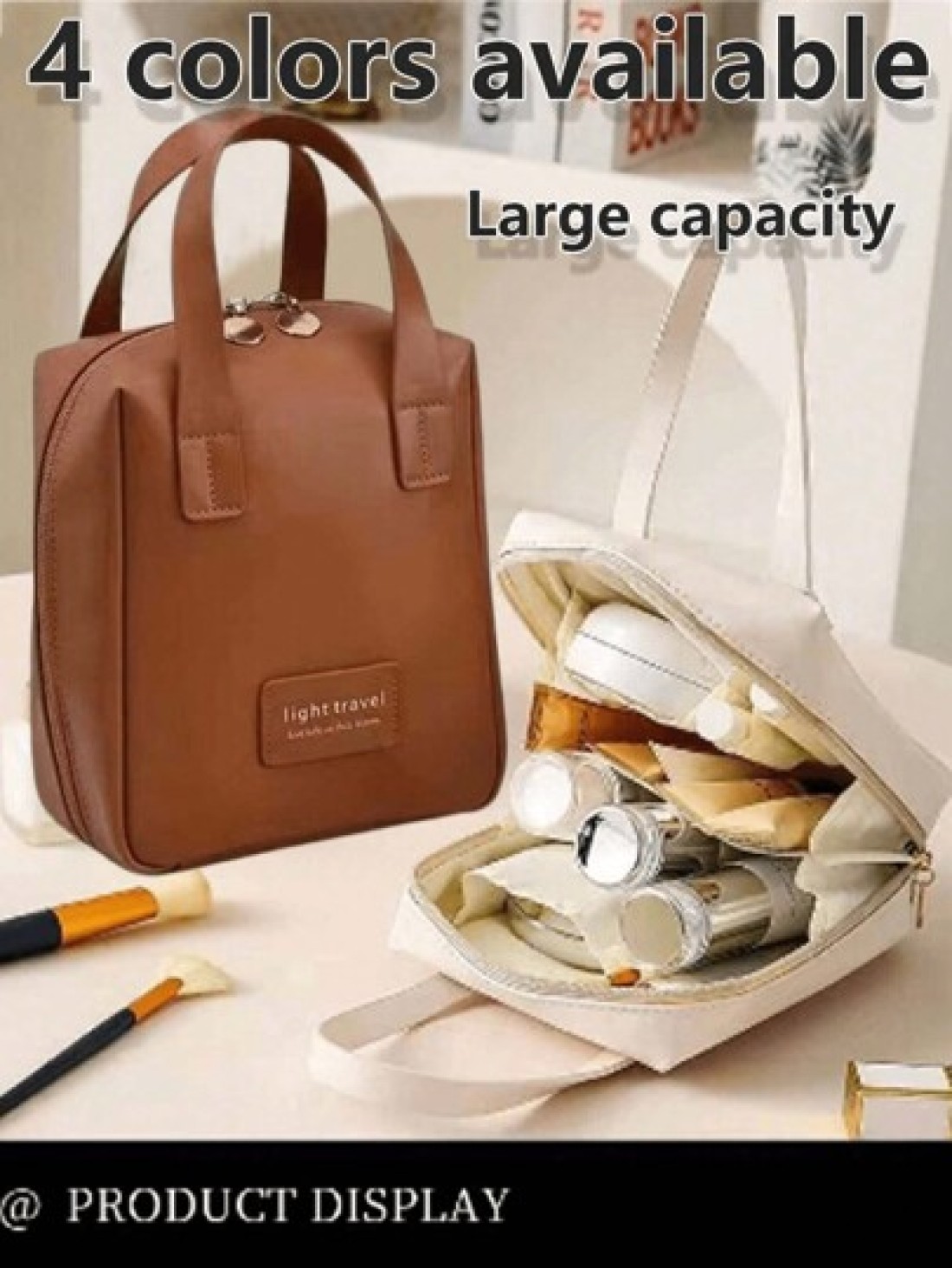 1pc Makeup Bag Cosmetic Bag Toiletry Bag Ladies Bag Portable Toiletry Kit Waterproof Makeup Bag Large Capacity Makeup Bag Cosmetic Travel Bag Multi Functional Travel Organizer Clutch Cosmetic Storage