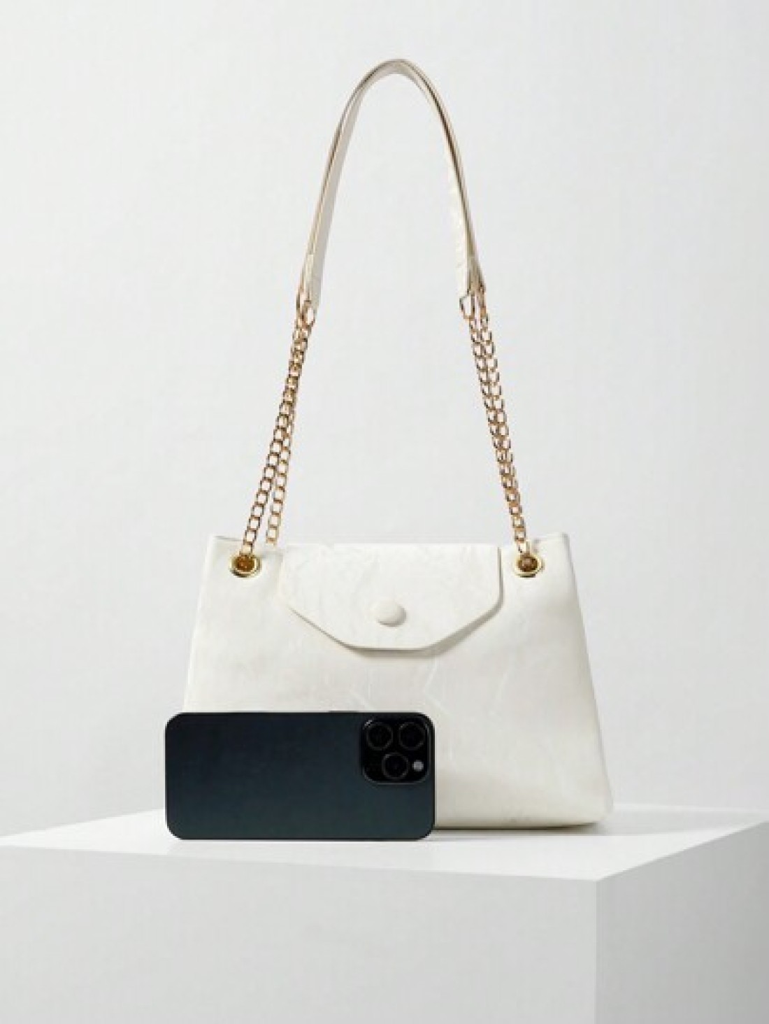 Fashionable Casual Minimalist Chain Underarm Bag And Flip Bucket Shoulder Bag Suitable For Shopping Wallet Shopping Young Women College Students Newcomers And White Collar Workers They Are Very Suitab