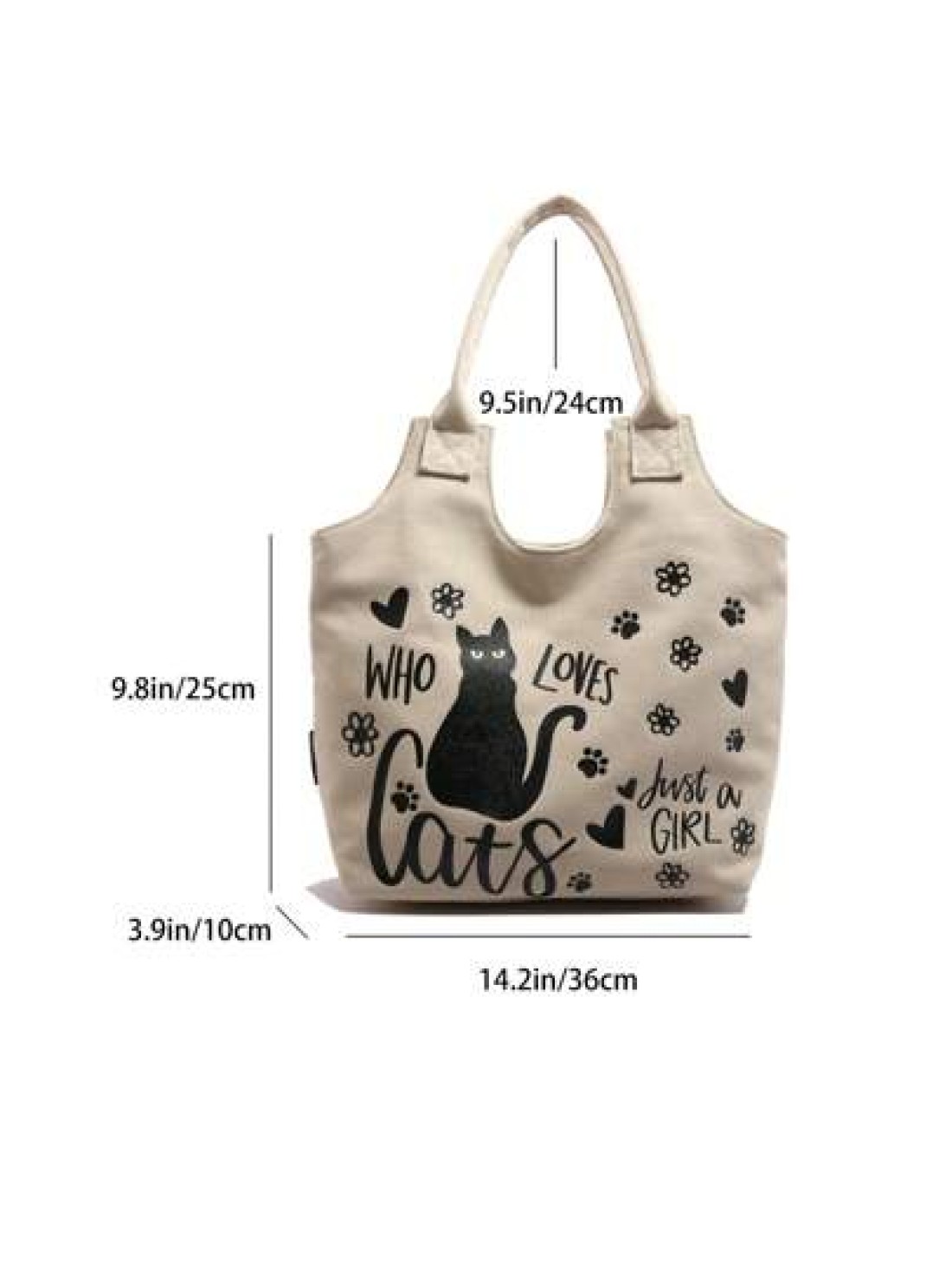 New Fashion Casual Women s Underarm Bag Large Capacity Tote Bag Cat Print Pattern Women s Shoulder Bag Canvas Material