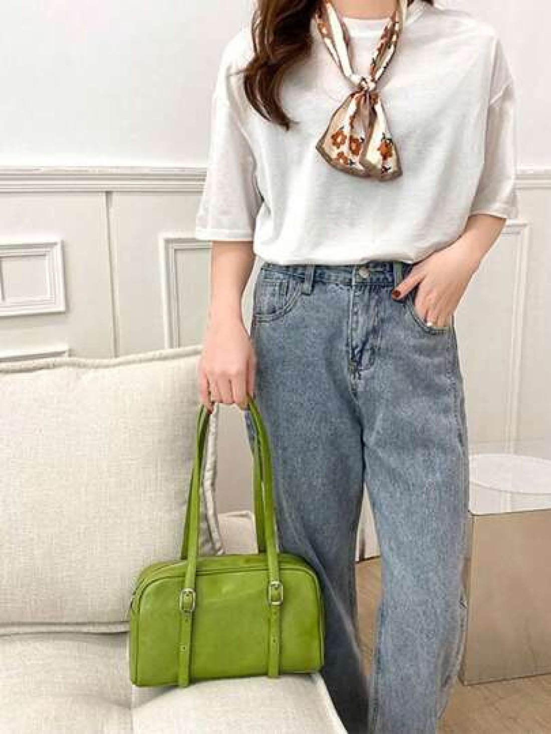 Women s Solid Color Versatile Simple Shoulder Bag For Commuting