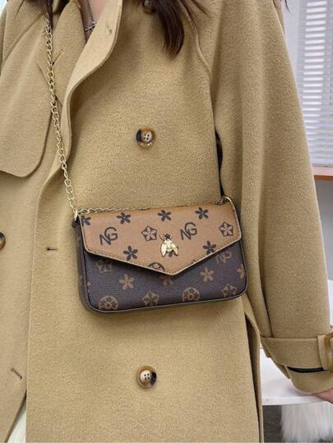 Metal Chain Bag Simple Vintage Crossbody Shoulder Bag