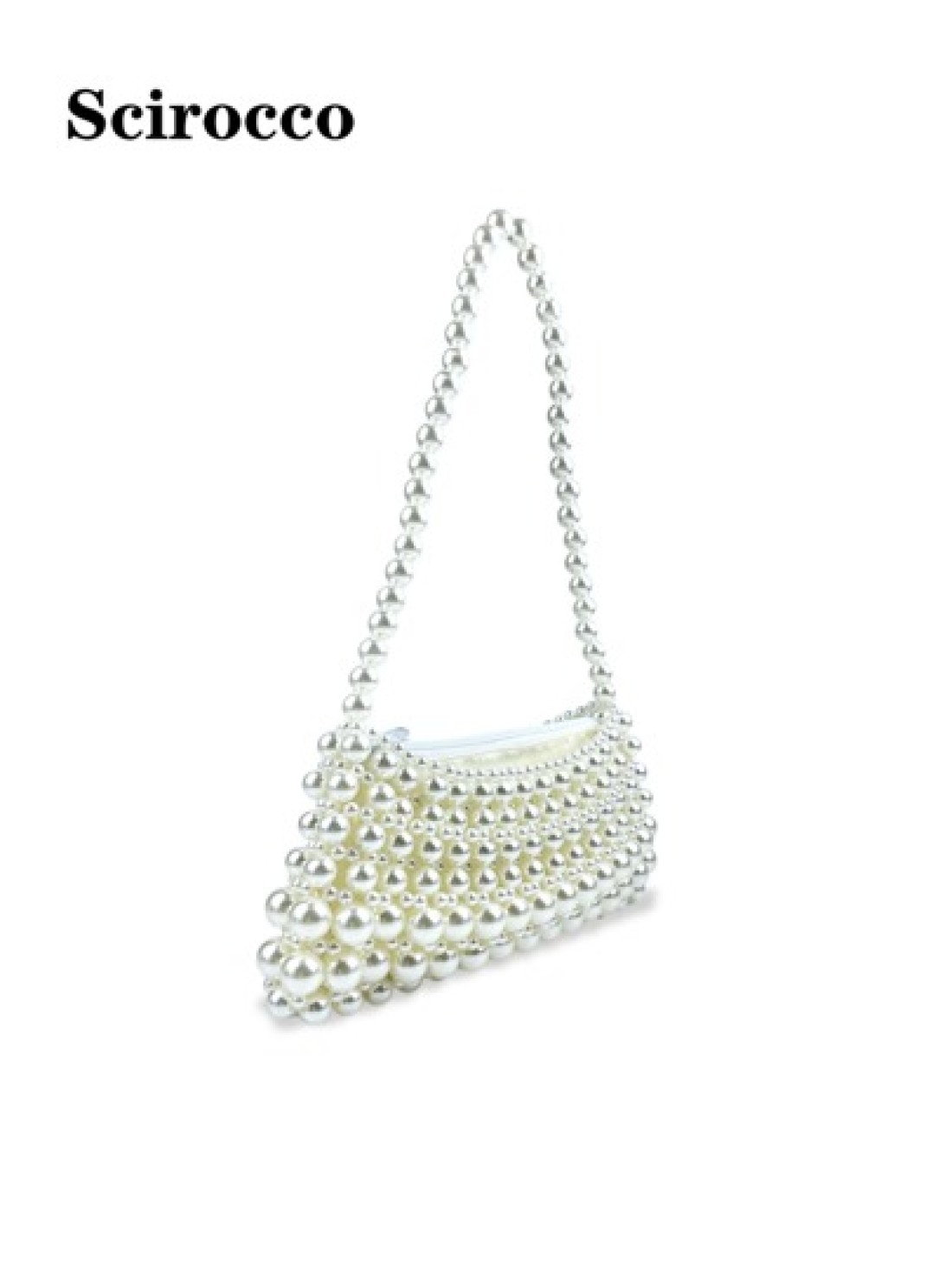 Pearl Handled Large Tote Bag With Bead Detail Shoulder Bag Or Underarm Bag