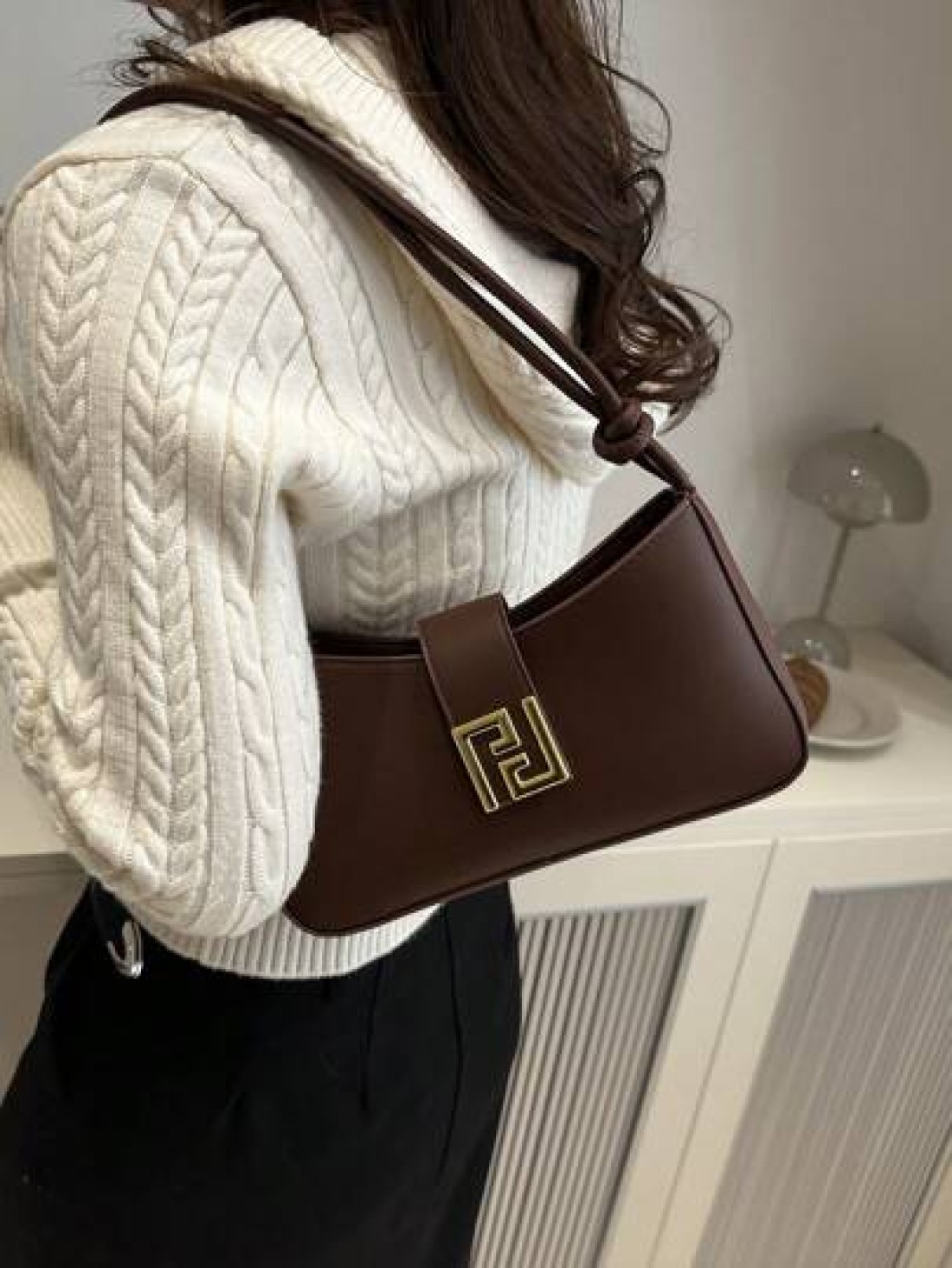 New Luxury Simple Solid Color Versatile Women Shoulder Bag