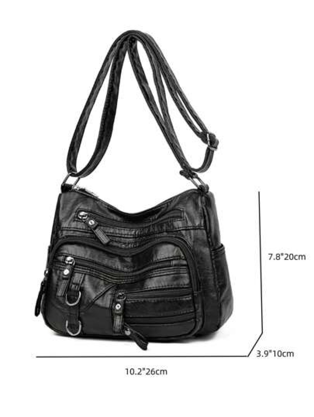 Red Buckle Decorated Casual Large Capacity Women s Shoulder Bag Suitable For Daily Life