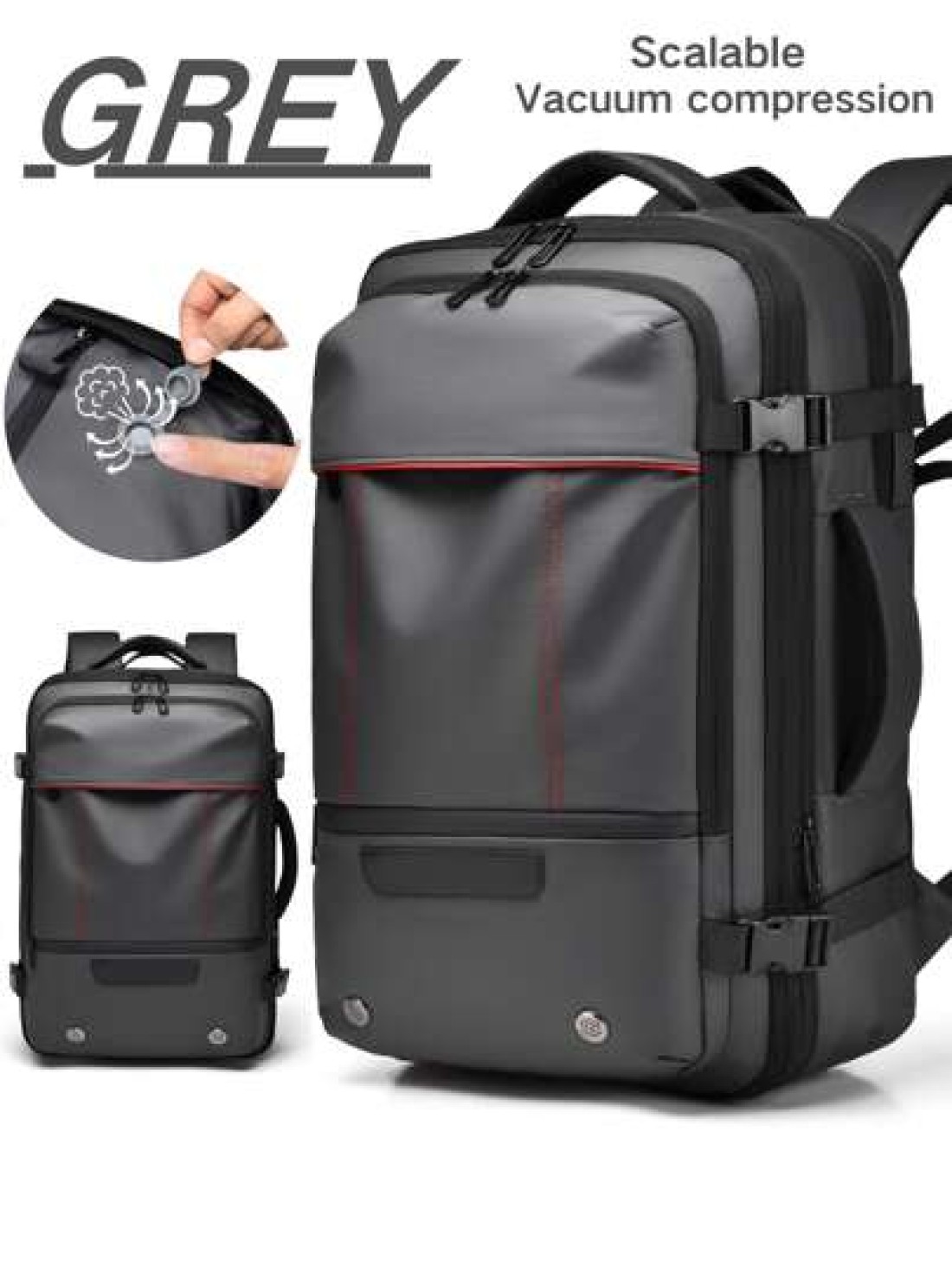 WEIXIER Vacuum Compression Travel Backpack With Laptop Compartment Multifunctional Rucksack For Business College Travel Graduation Camping