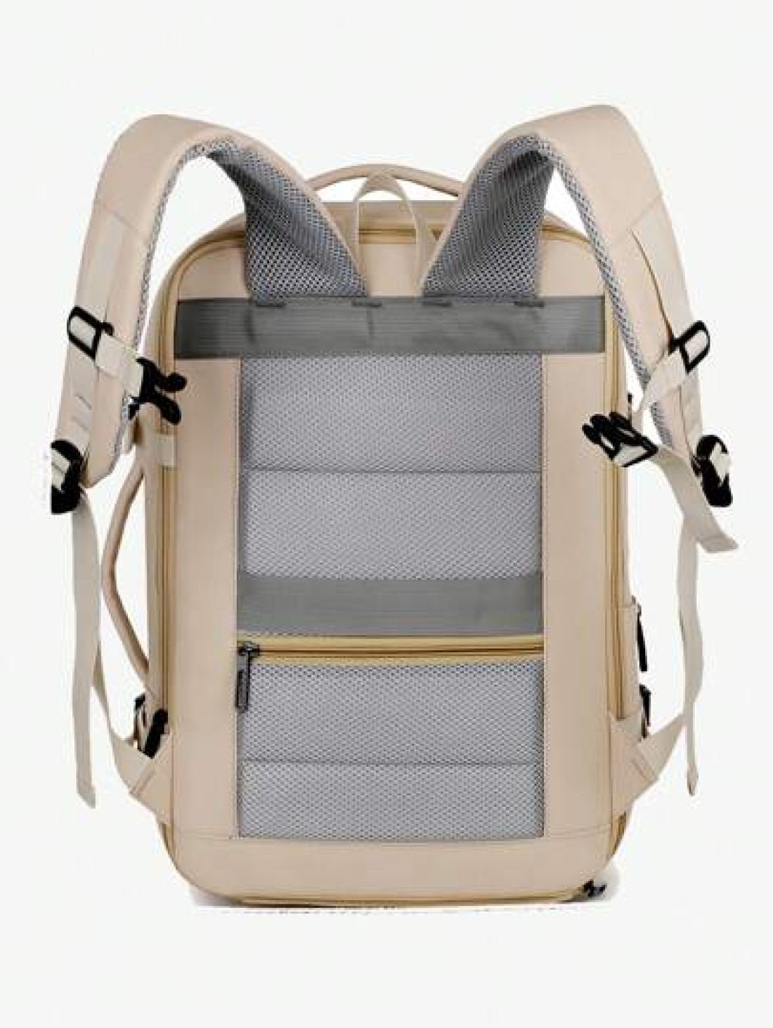 New Fashionable Simple Solid Color Large Capacity Backpack For Business Travel Luggage Bag Short Distance Multi Pocket Business Computer Bag Commuter Backpack