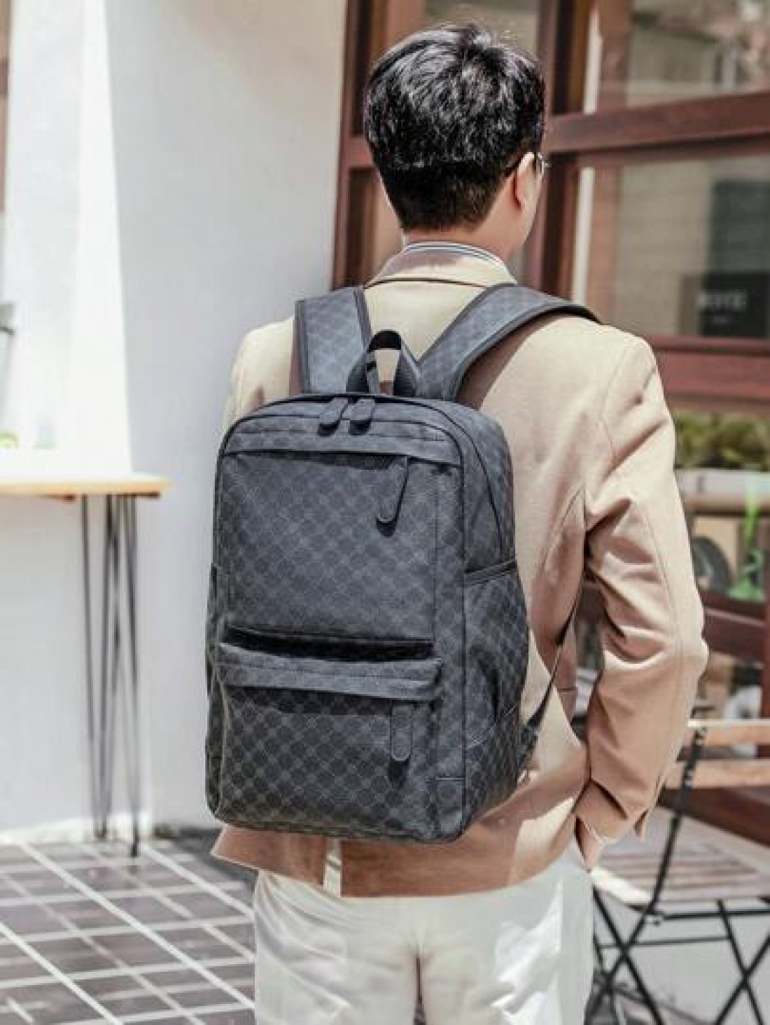 Men s Bifocal Large Capacity Multi Pocket 15 6 Inch Laptop Backpack Business Travel Bag Suitable For Back To School Business Trip Travel Father s Day Gift