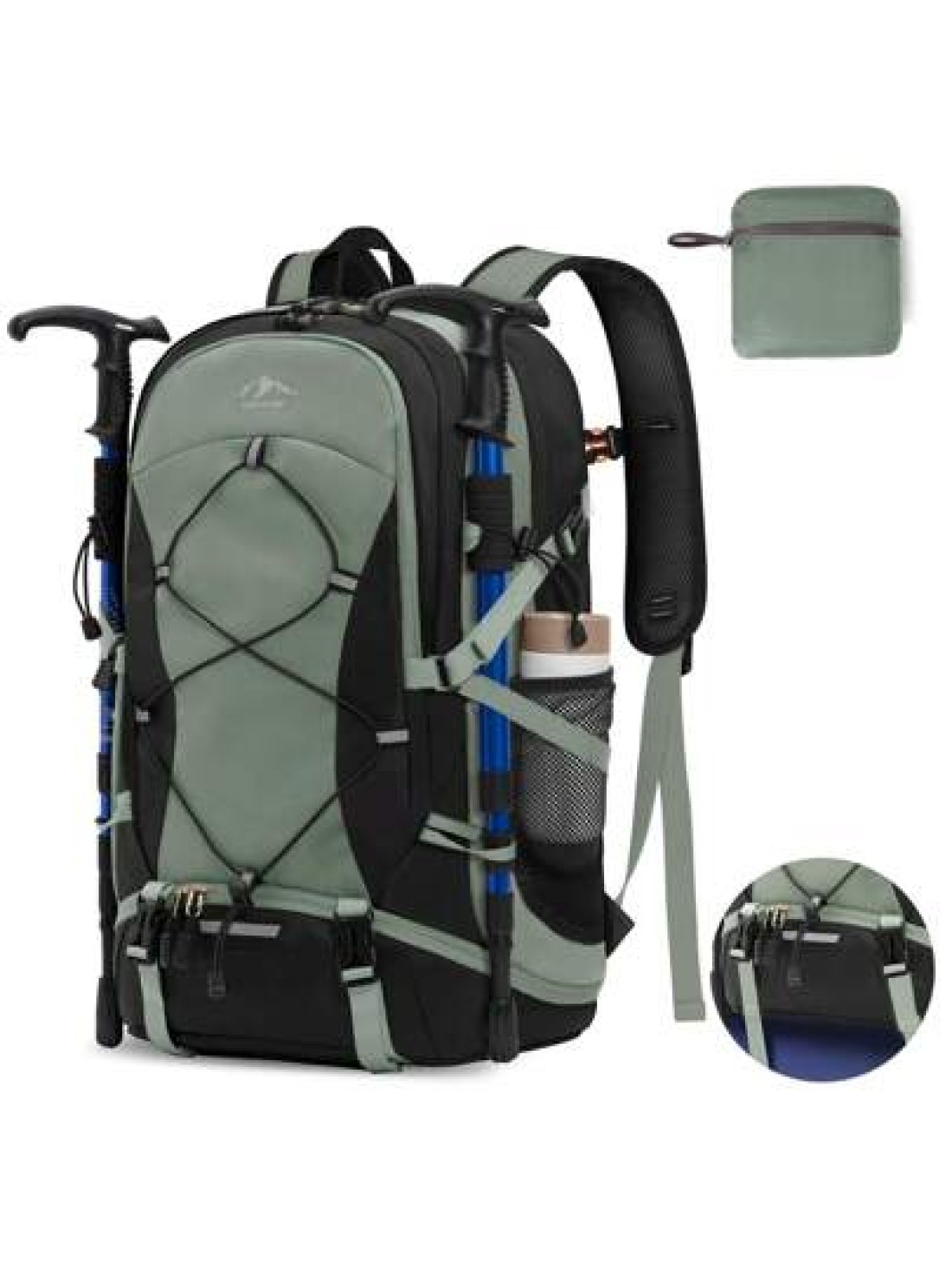 NEWHEY Lightweight Hiking Backpack 40L Packable Daypack For Men Waterproof Camping Bag Foldable Outdoor Sport Travel Climbing Trekking Camping Backpack For Travel