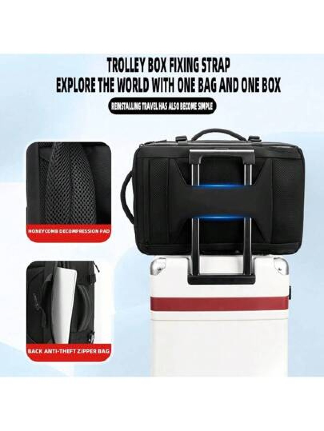 Large Capacity Vacuum Compression Business Travel Backpack Simple Fashion
