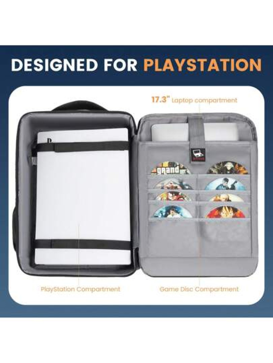 17 3inch Laptop Controller Game Disc And More Gaming Accessories Protection Carry Case Bag Compatible With With Multiple Pockets Christmas Winter Fall Christmas Gifts Bag Book Bag Large Capacity Multi