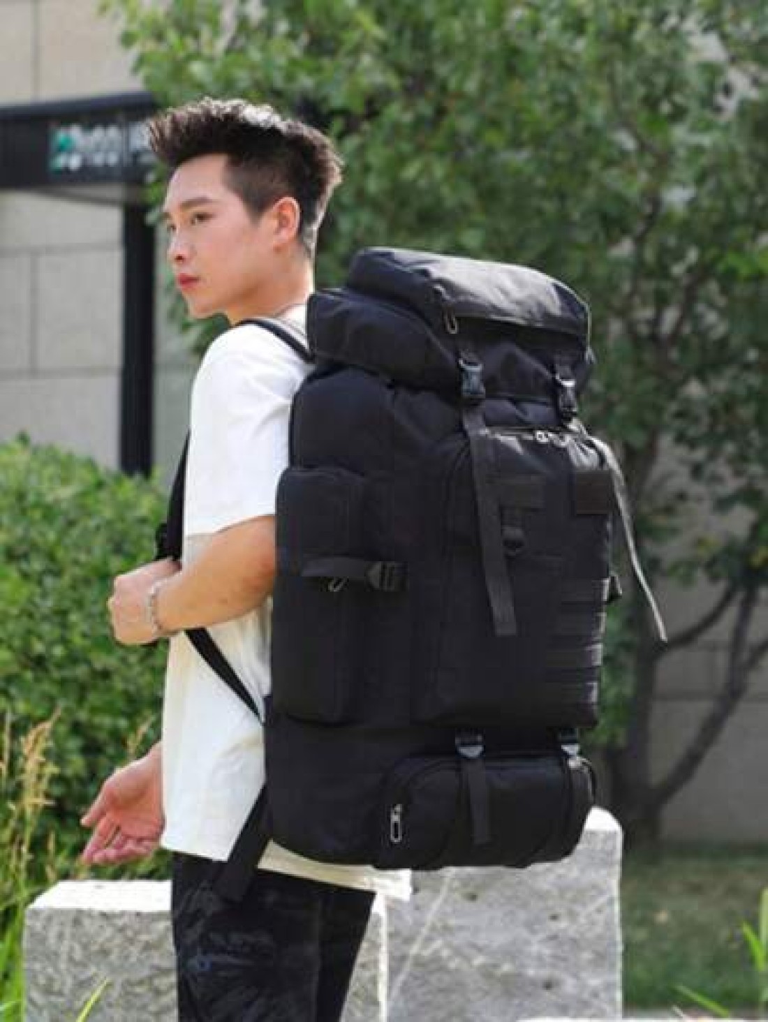 1PC 80L Waterproof Camo Backpack Hiking Camping Backpack Travel Rucksack Outdoor Sports Climbing Bag Christmas Winter Christmas Gifts Bag Travel Bag School Bag Computer Sports Bag Merry Christmas Men