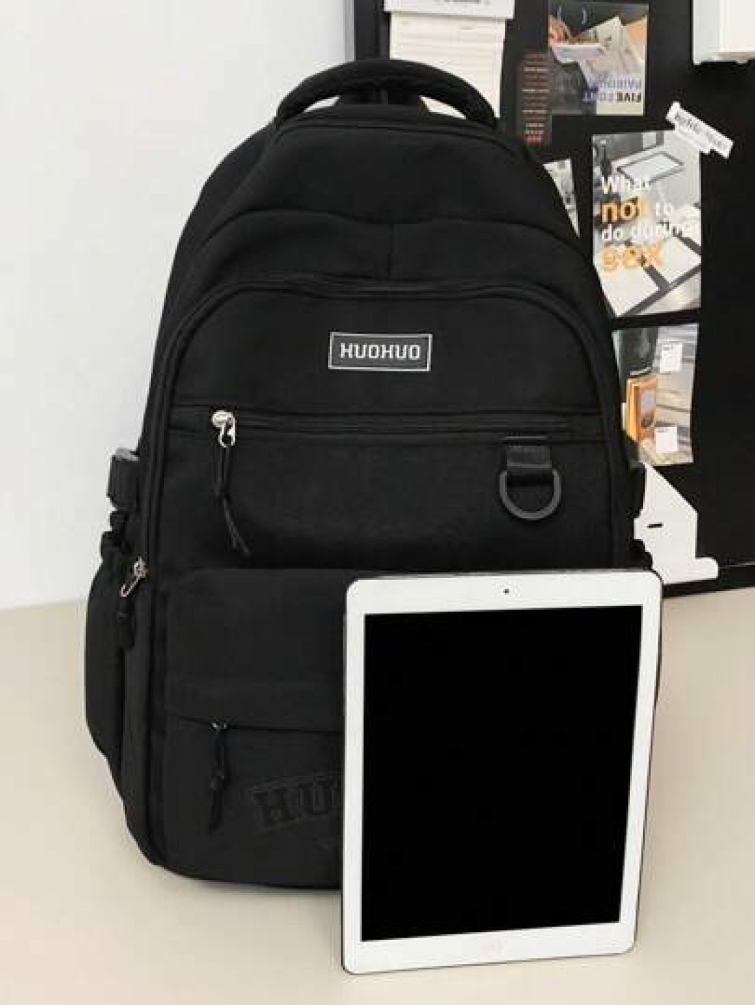 Large Capacity Men s Backpack Stylish And Simple With Multiple Pockets Suitable For Students Versatile Letter Print Commuting Unisex