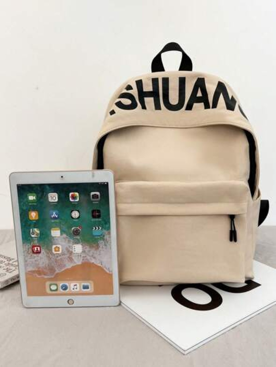 Men s Casual Backpack With Large Capacity Letter Print Minimalist Design Lightweight Versatile Suitable For Students And Commuting Unisex