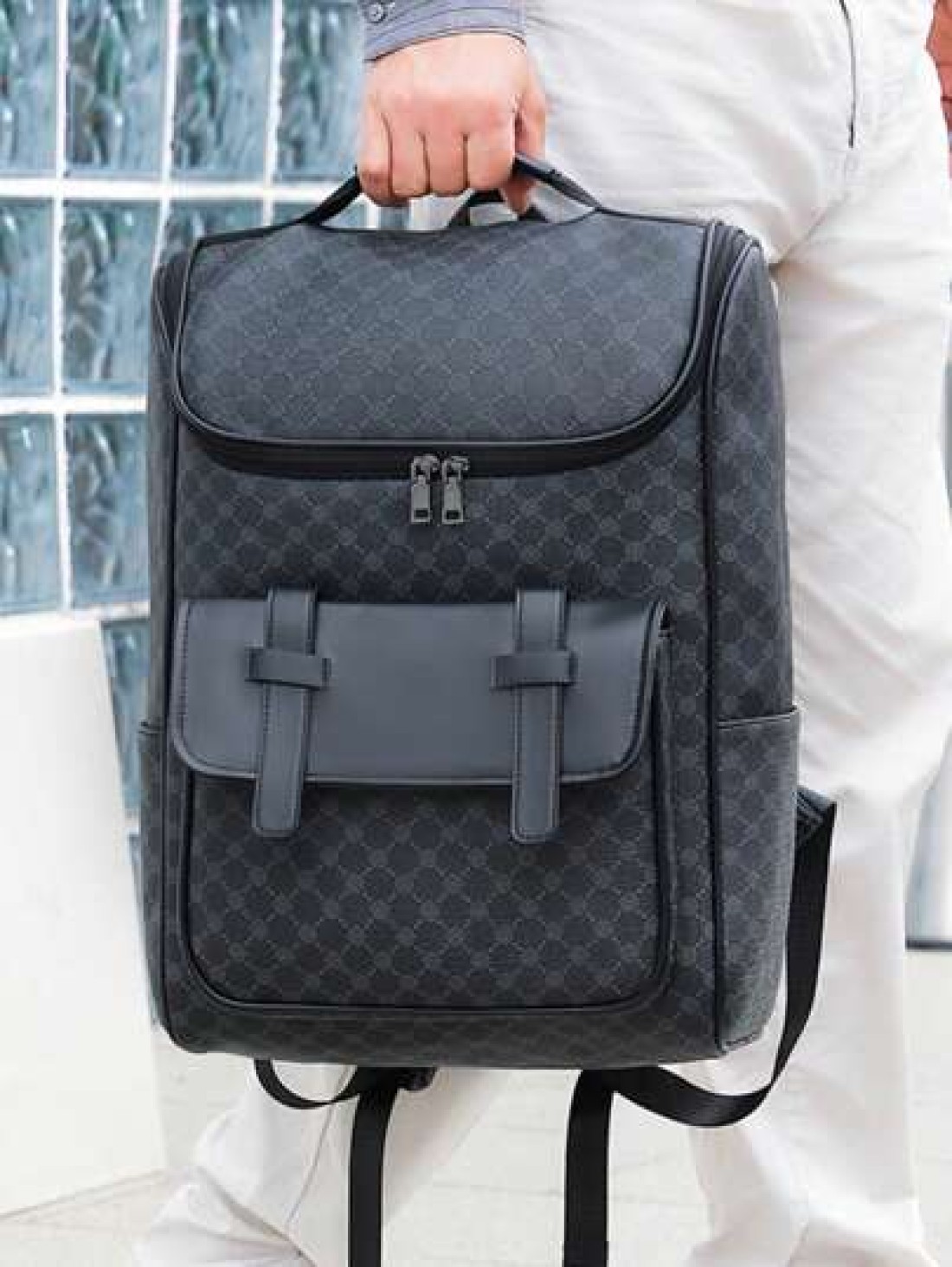 Men s Flip Top Casual Backpack Large Capacity Laptop Backpack Business Travel Backpack Suitable For Commute Back To School Father s Day Gift Travel