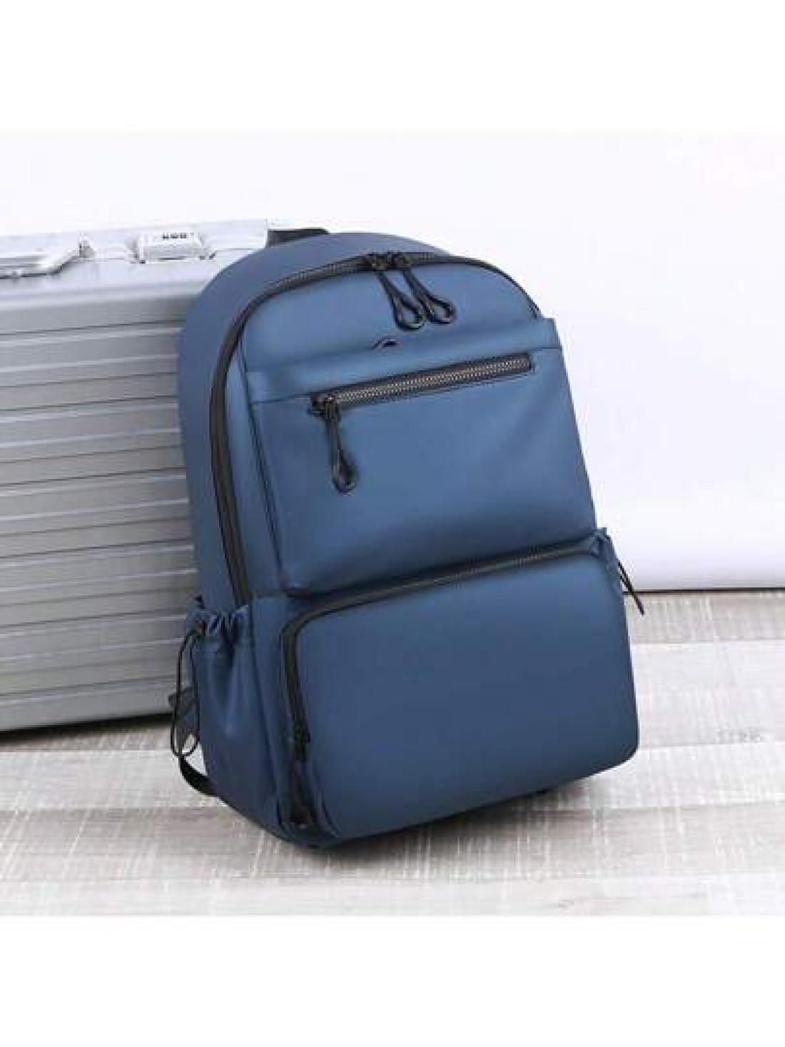 Men s Backpack For Casual Travel Laptop Compartment Korean Fashion Stylish Student Schoolbag Solid Color Rucksack