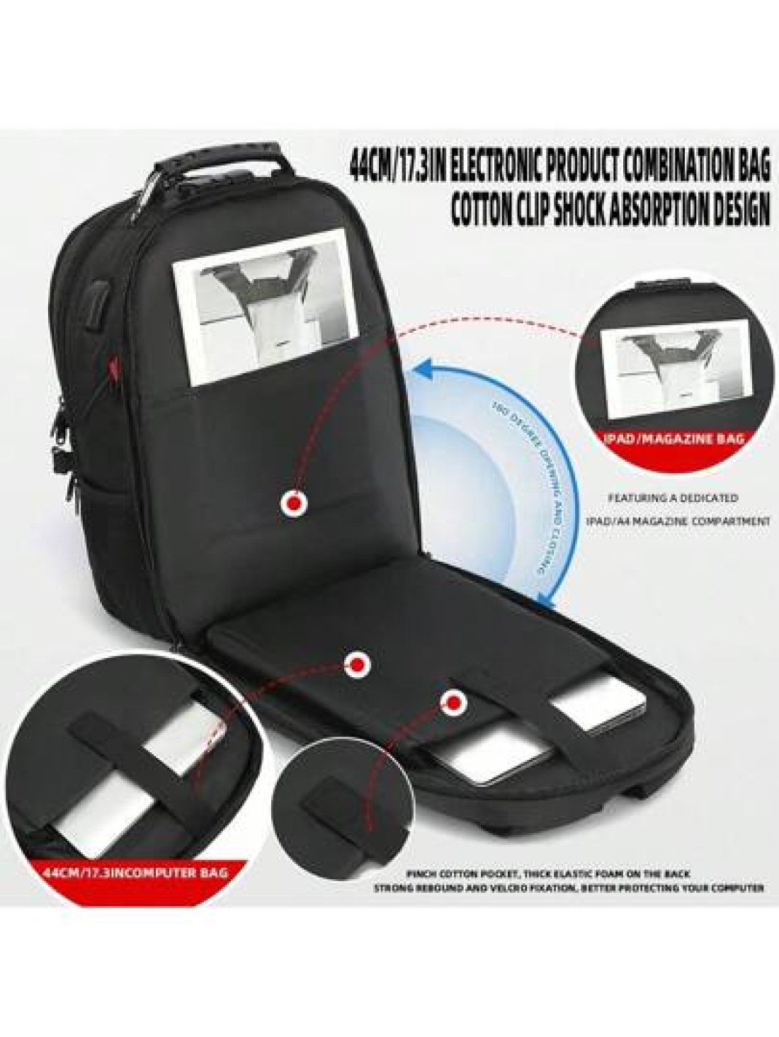 New Unisex Business Computer Backpack Students School Bag Travel Leisure Bag