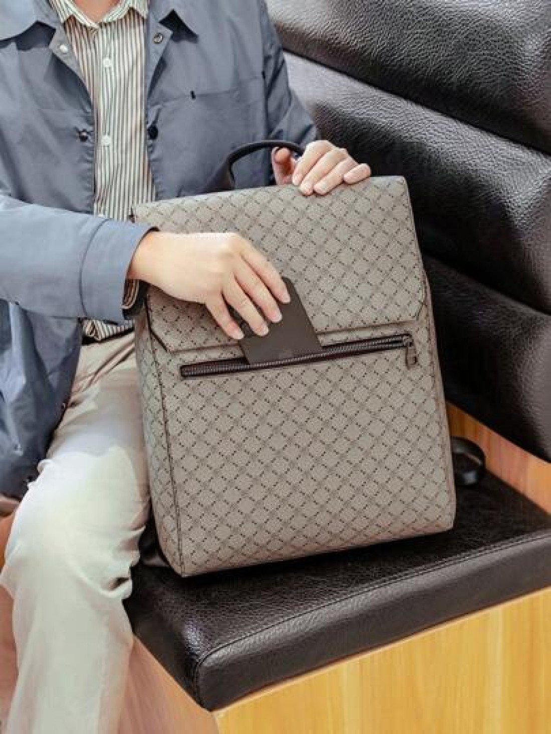 Men s Large Capacity Classic Floral Pattern 15 6 Inch Laptop Backpack Business Casual Rucksack For Travel School Office Father s Day Gift