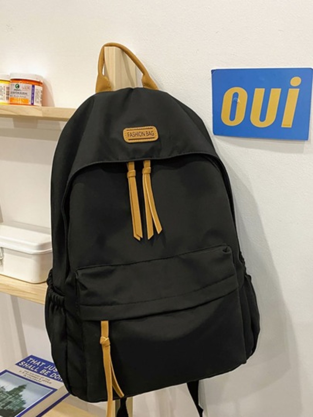 Color Blocking Men s Casual Large Capacity Backpack New Fashion Lightweight Travel Couple Backpack Versatile Student Schoolbag