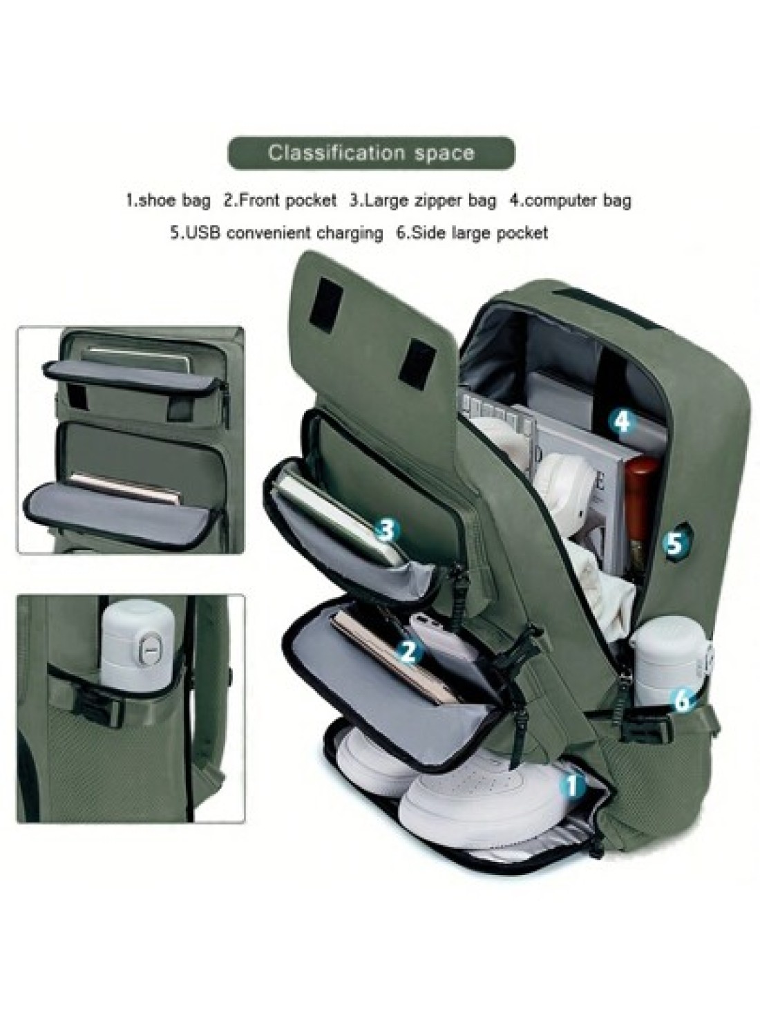 1 Piece Set Stylish Backpack Hiking Backpack Stylish Casual Backpack With Shoe Compartment And Charging Port Lightweight Large Capacity Can Accommodate 17 Laptop Bag School Bag Backpack Winter Christm