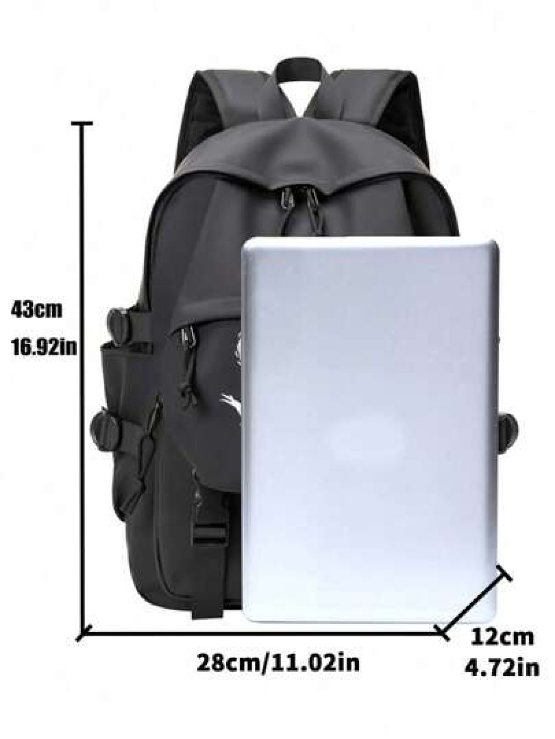 Unisex Large Capacity Luminous Casual Backpack Solid Color College High School Student Backpack For Men Fashionable Lightweight Simple Waterproof Backpack Korean Style Travel Laptop Bag Anime School S