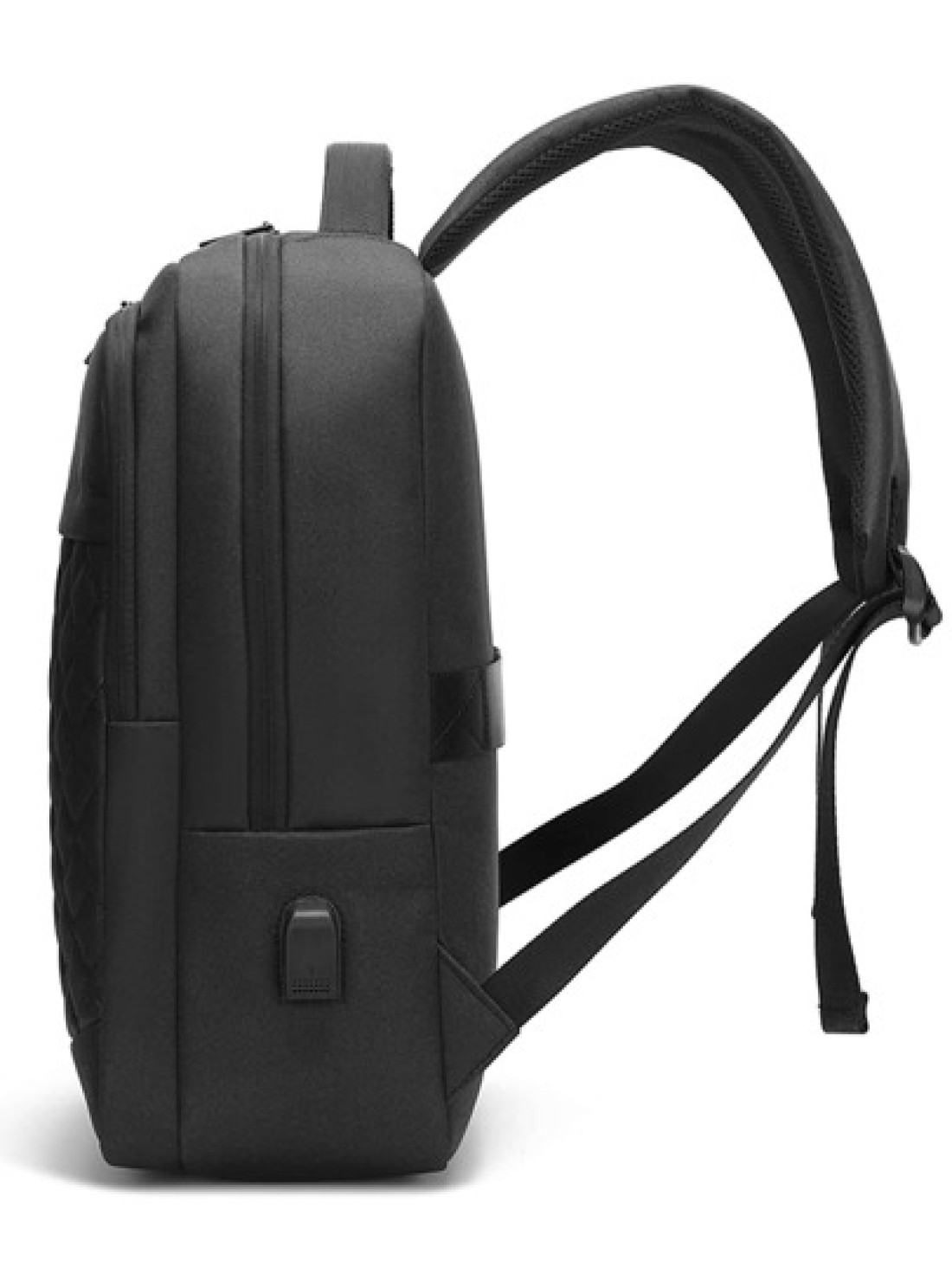 14Inch Waterproof Men Quilted Detail Charging Port Design Laptop Backpack Schoolbag For Travel College School Casual Backpack Laptop Backpack Commute With Large Capacity Lightweight Rucksack Summer Sc