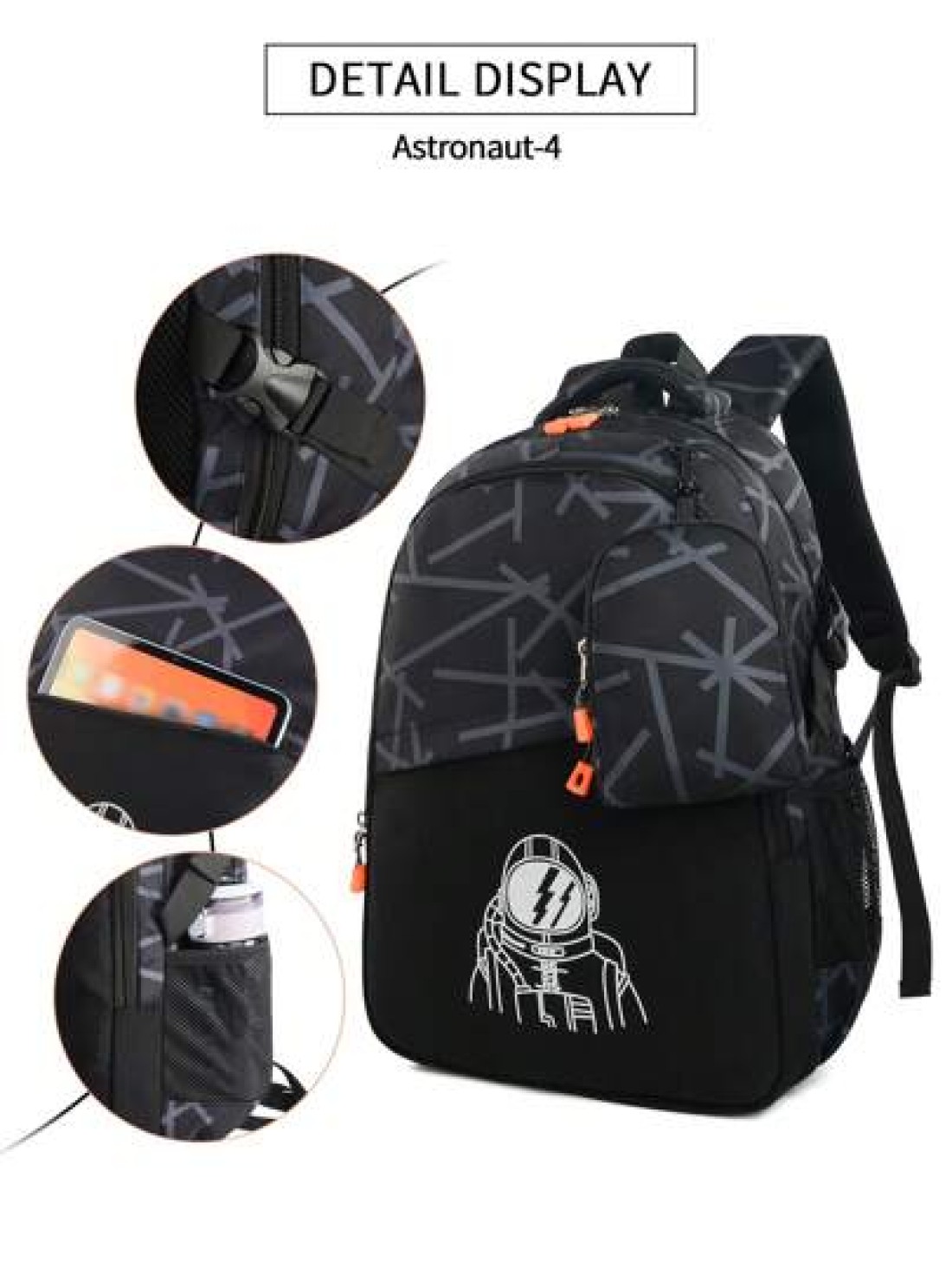 Astronaut Anime Cartoon Fashion Backpack With Detachable Small Pouch Large Capacity Casual School Bag Suitable For College High School Back To School Travel Summer School Supplies