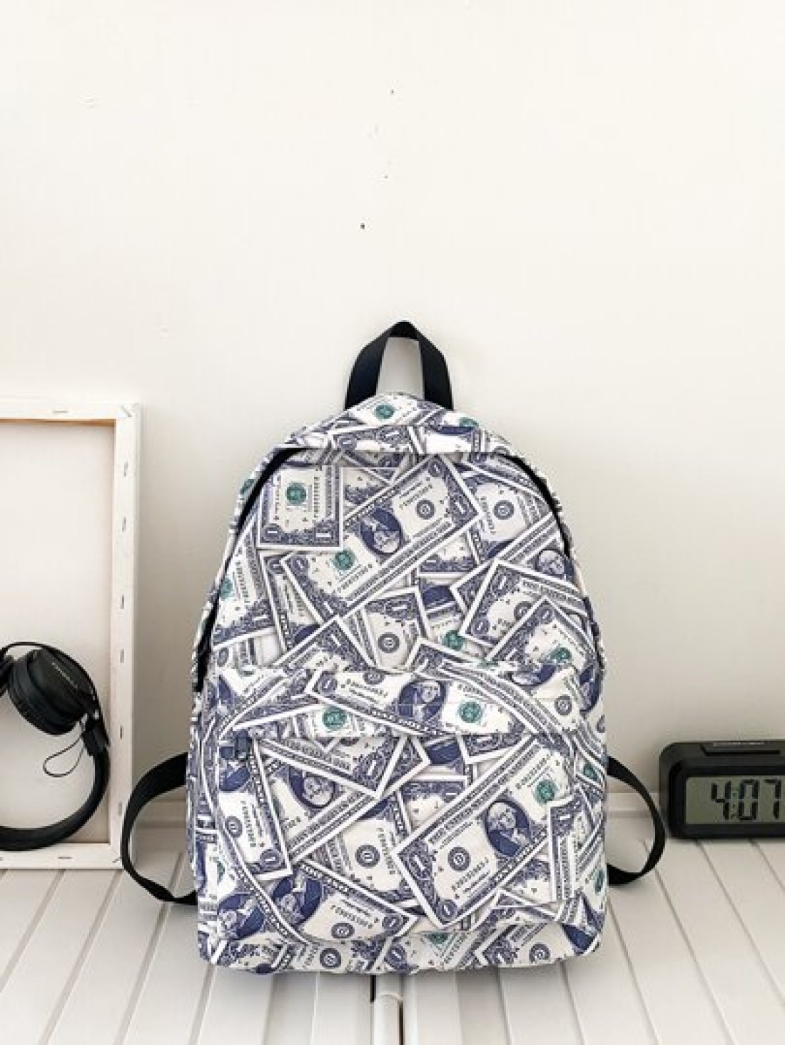 Men Dollar Print Casual School Bags Schoolbag School Backpack For School Daypack Laptop Bag Computer Bag Book Bag Rucksack Shoulder Bag Travel Bag Sport Bag College Bag Backpack Winter Christmas Gifts