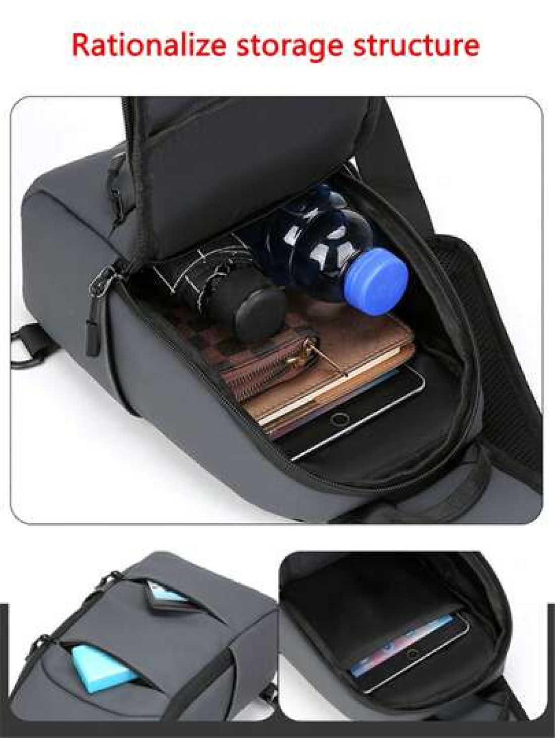 New Men s Breast Bag Large Capacity Personalized Long Distance Riding Bag For Work Commuting Fashion Shoulder Bag