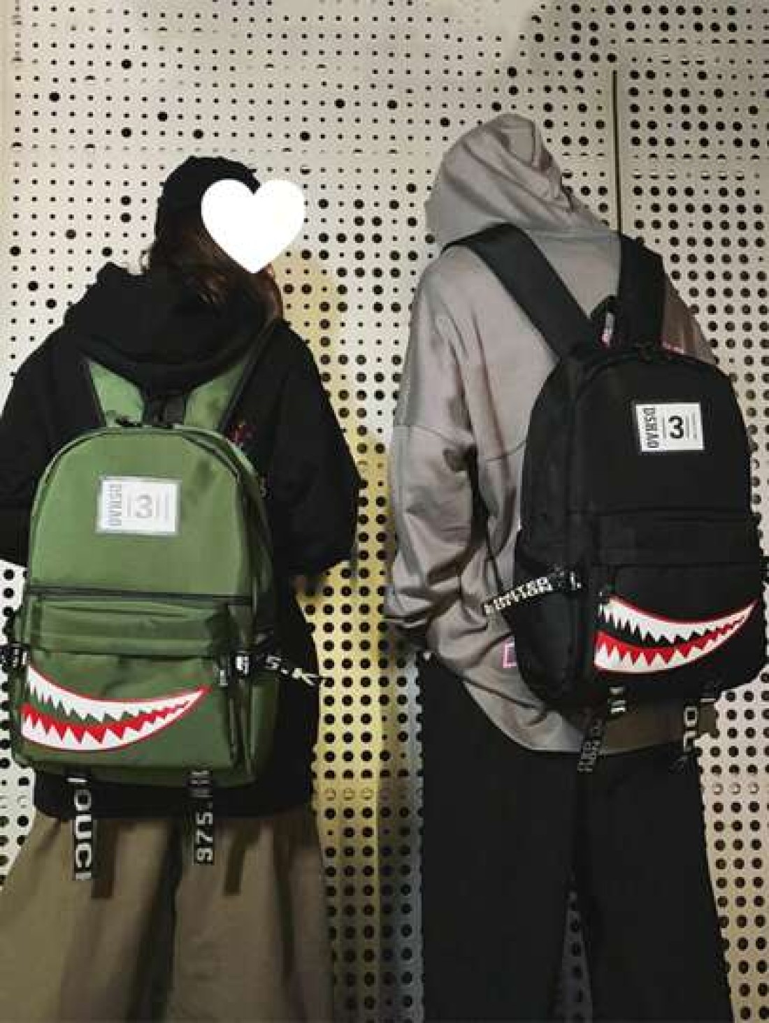 Street Fashion New Backpack Creative Large Shark Design Korean Style For High School College Students Casual Rucksack All Straps And Prints Letters Are Random School Backpack