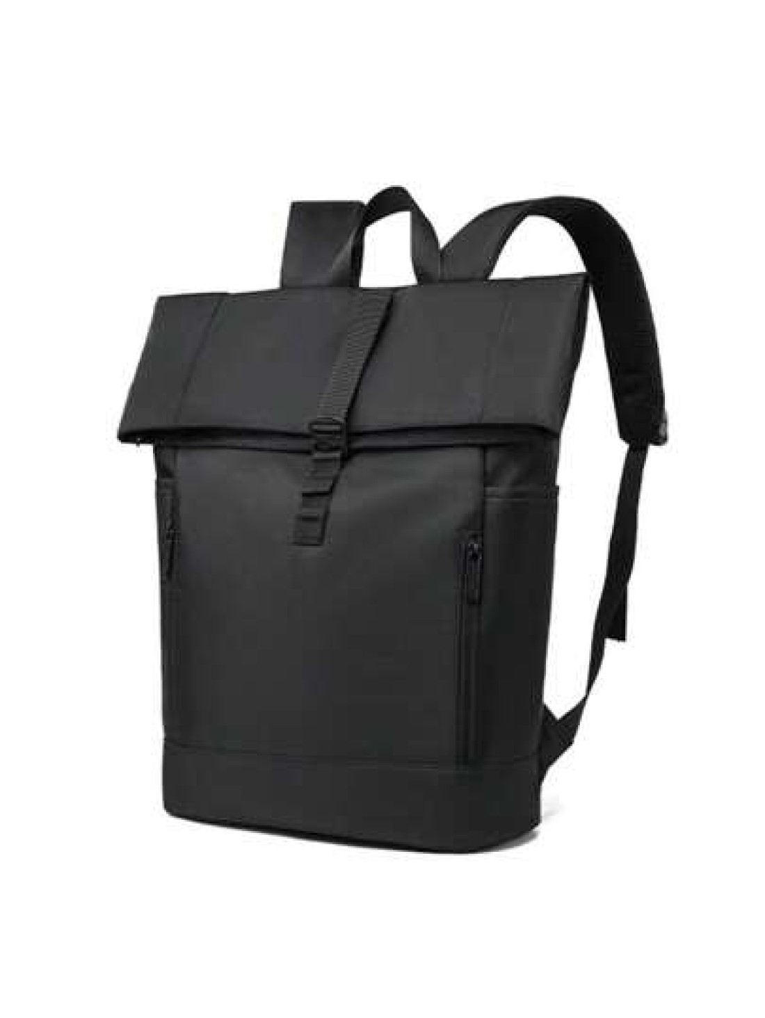 1pc Men s Backpack New Fashion Roll Top Flap Double Strap Backpack Large Capacity Business Casual Sports Outdoor Travel Waterproof Nylon Solid Color Music Festival Gift