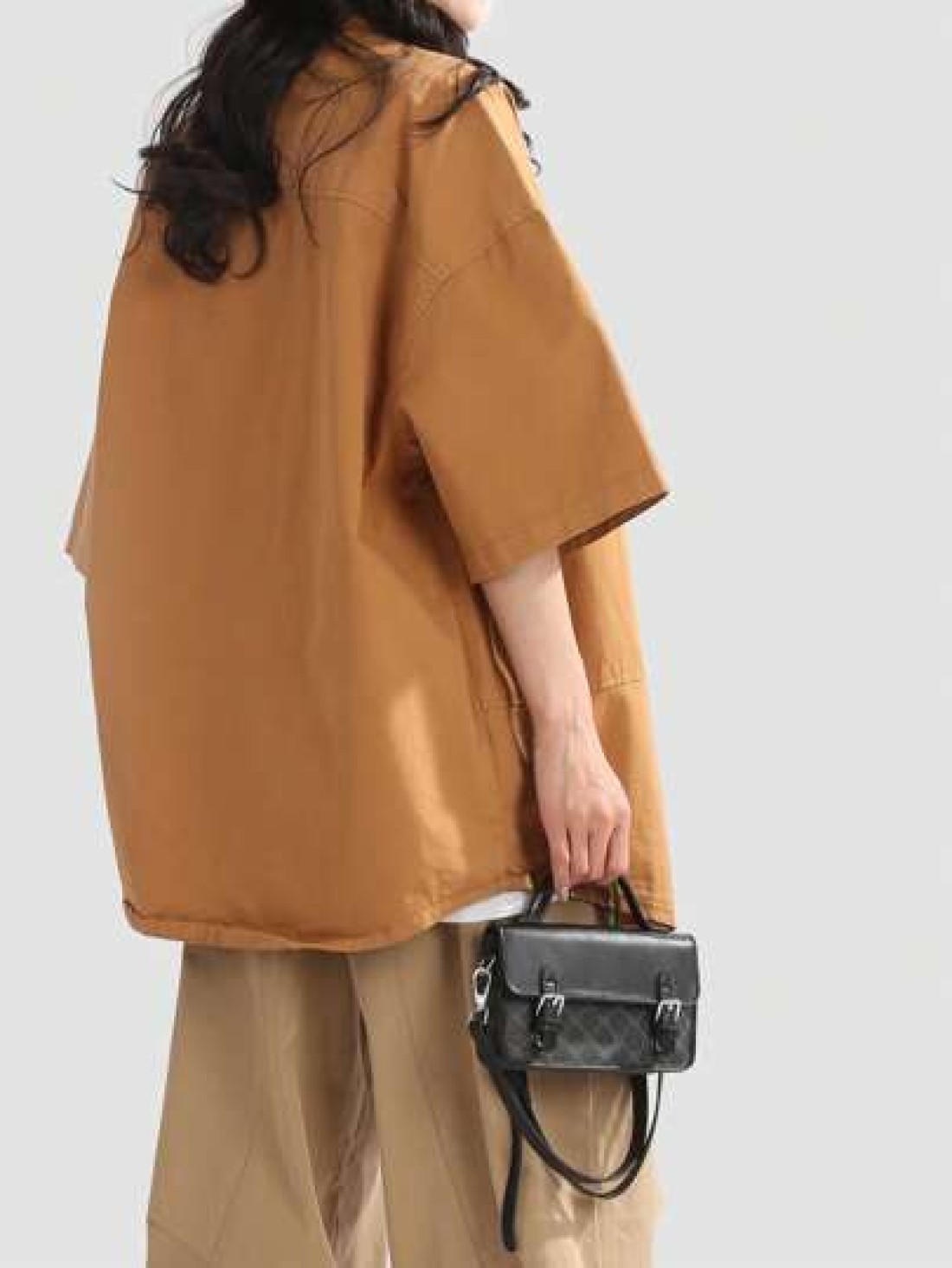 peach tree Minimalist Mini Box Shaped Crossbody Bag Peach Tree Design