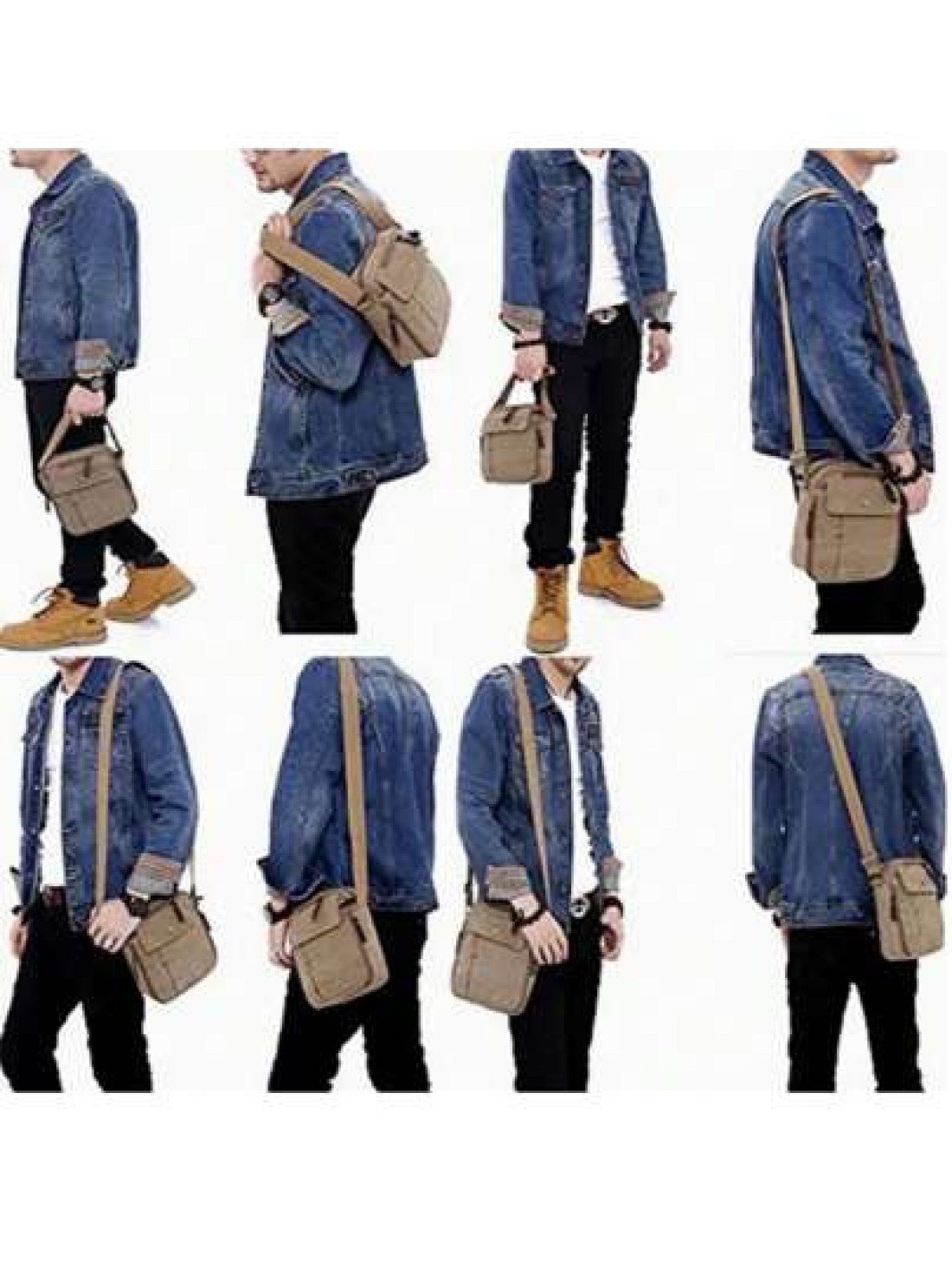 Men s Canvas Messenger Bag Stylish Shoulder Bag With Multiple Pockets Perfect For Outdoor Travel Crossbody Bag Sling Bag Side Bag Square Bag For Holiday School Bag Students Fall Bag Cylinder Bag Old M