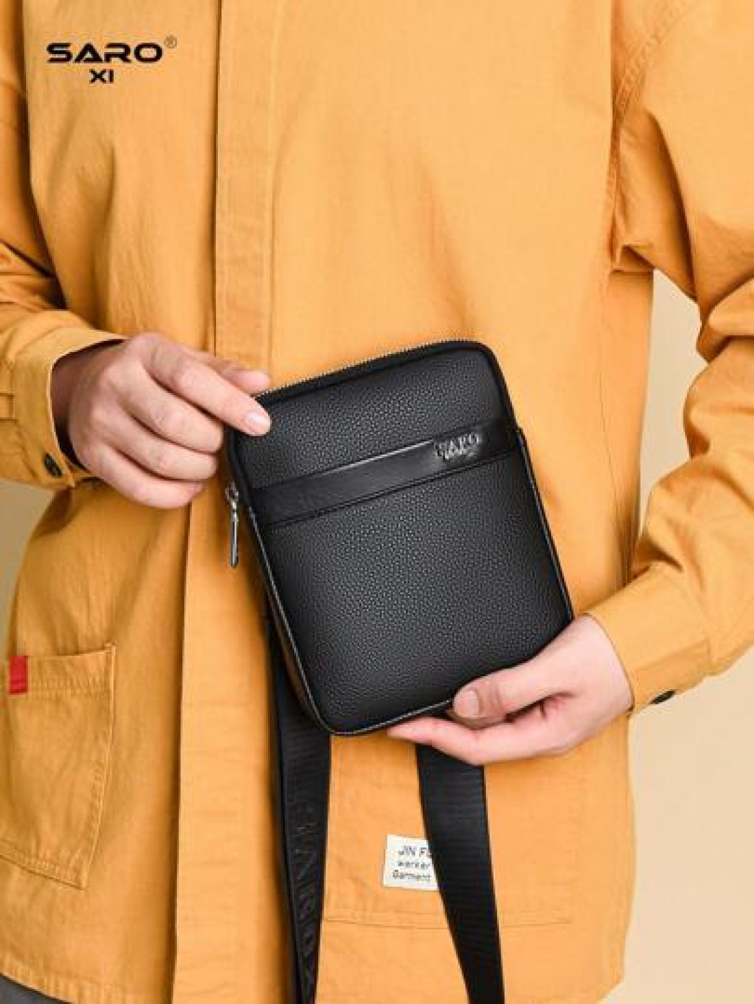 1pc Men s Oblique Shoulder Bag Side Pockets Messenger Bag Casual Square Bag Multifunctional For Commuting PU Leather Minimalist Style Black Bag Gift For Boyfriend