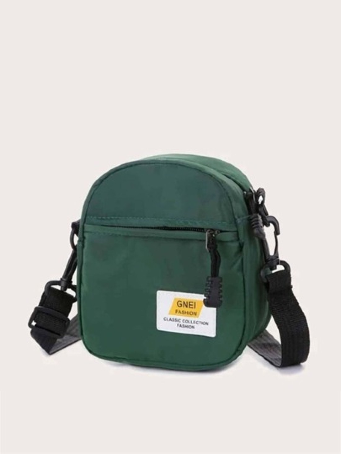 1PC Multifunctional Mini Men Patch Detail Square Bag Shoulder Bag Sling Bag Casual Bag Nylon Zipper Crossbody Bag For High School Student University Student Freshman College Bag Gifts For Men Large Ca