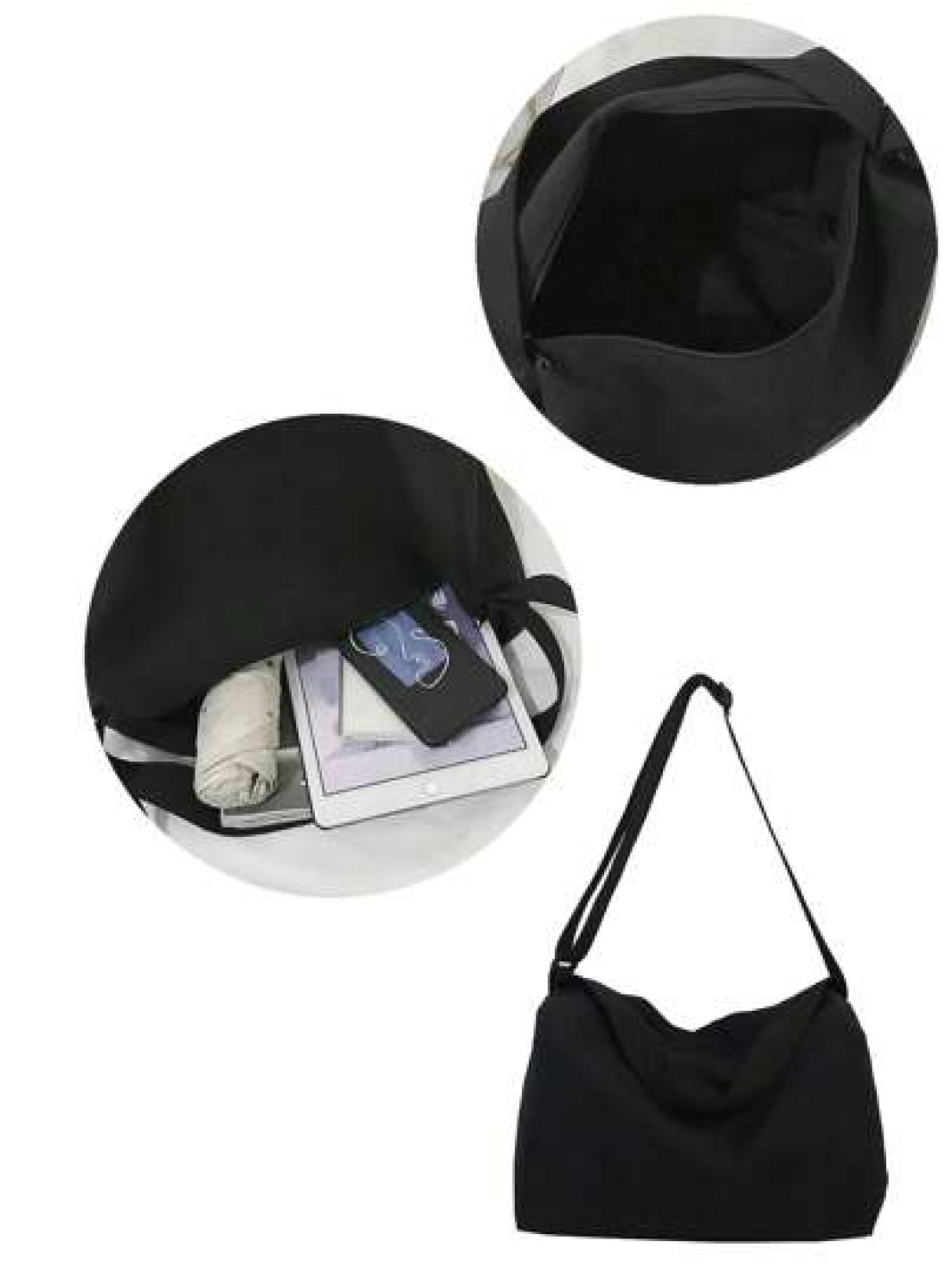 Students Multifunctional Sling Bag Shoulder Bag Casual Bag Large Hobo Messenger Bag Minimalist Black Schoolbag College School Outdoors Sports Fabric Portable Bag Crossbody Bag Thanksgiving Purse Funny