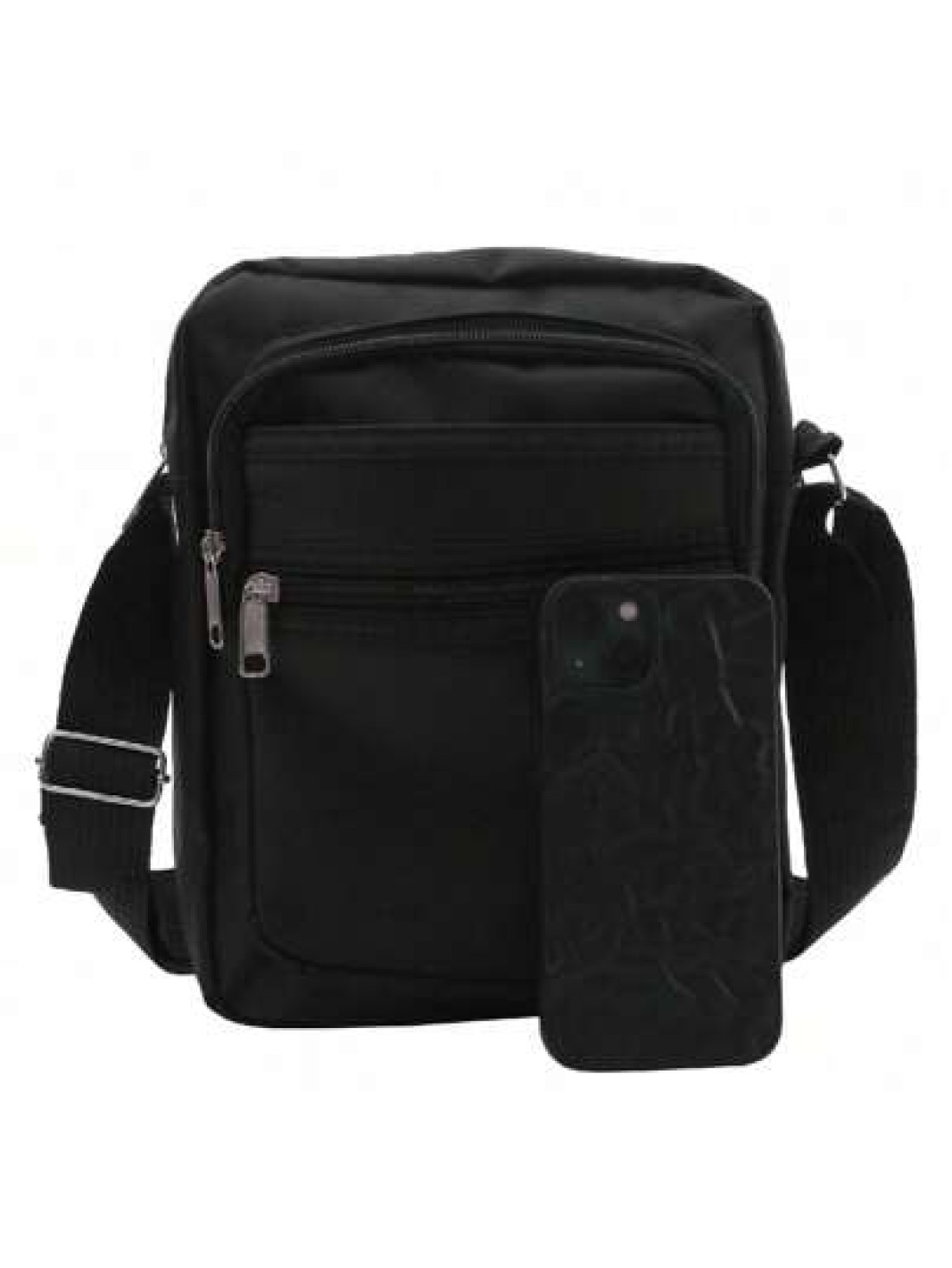 1PC Compact Crossbody Bag Nylon With Multi Zip Compartments Adjustable Strap For Comfortable Wear Freshman For Books Multi Functional Dorm University School Bag Students Commute Stylish Portable Sling