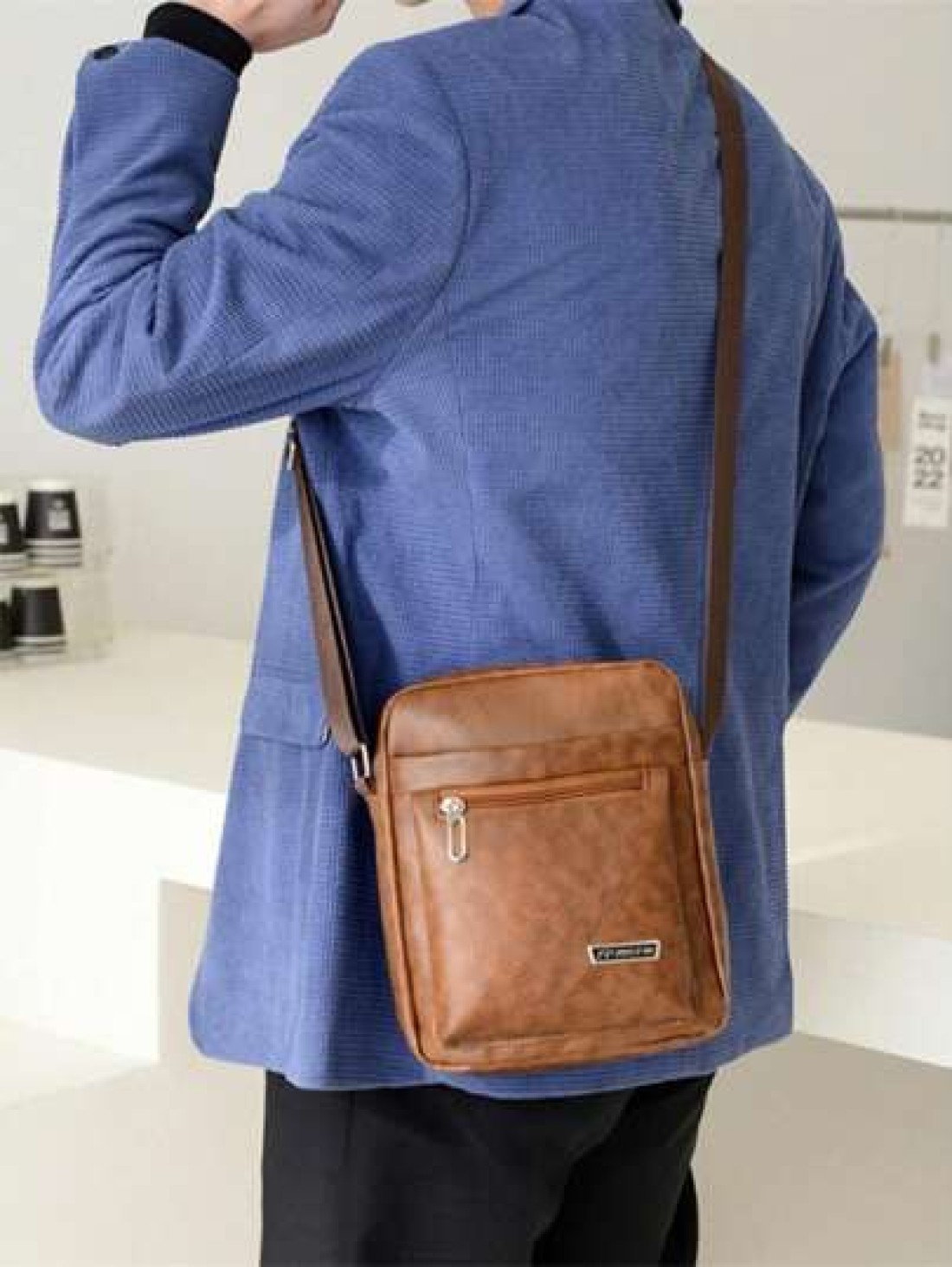 Men s Bag Casual Shoulder Bag Men s Bag Casual Cross Body Bag PU Leather Bag Business Bag For Gifts For Christmas Gifts Side Bags For Sling Bag For Crossbody Bag Shoulder Bag Dad Gifts Boyfriend Gifts