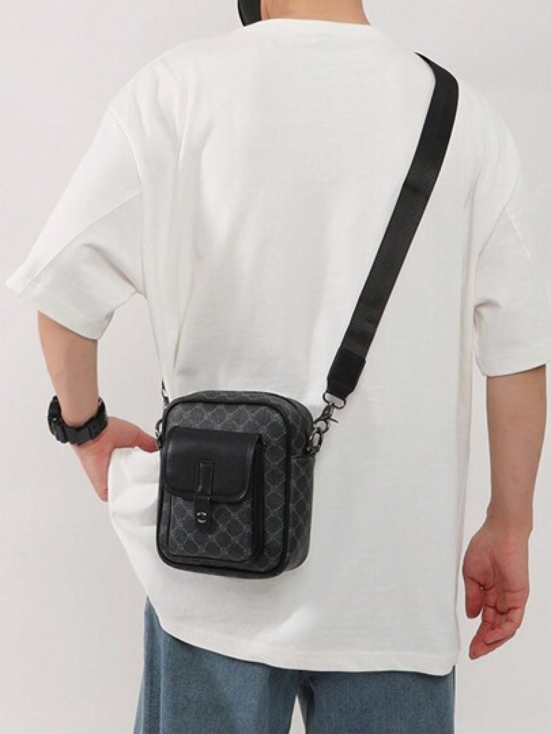 Men s Casual Small Flap Crossbody Shoulder Bag MINI Messenger Bag Faux Leather Sling Phone Bags Fit College Street Valentine s Day Gift Travelling Freshman For Books Bag Fall Ba Black Bag Hiking Gifts