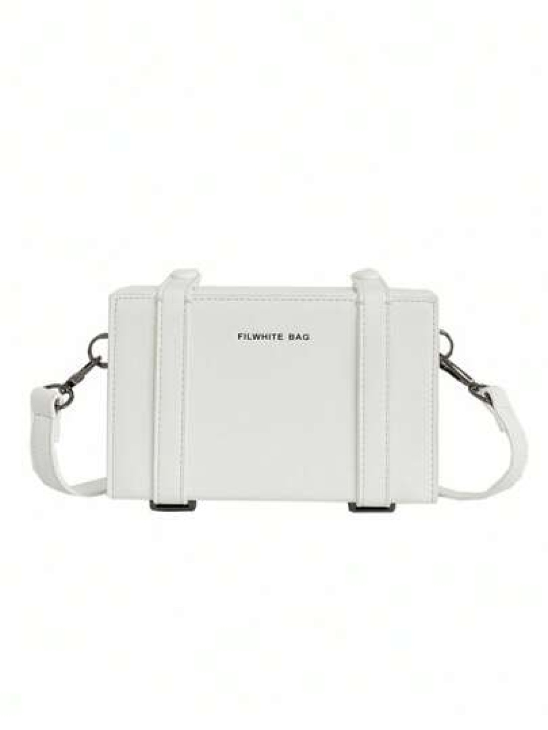 peach tree 1pc White Simple Design Adjustable Strap Neutral Mini PU Box Crossbody Bag Peach Tree Christmas Men Bag Vacation Dad Gifts Retro Bag Vintage Shoulder Bag Messenger Bag Tote Bag Side Bags Fo