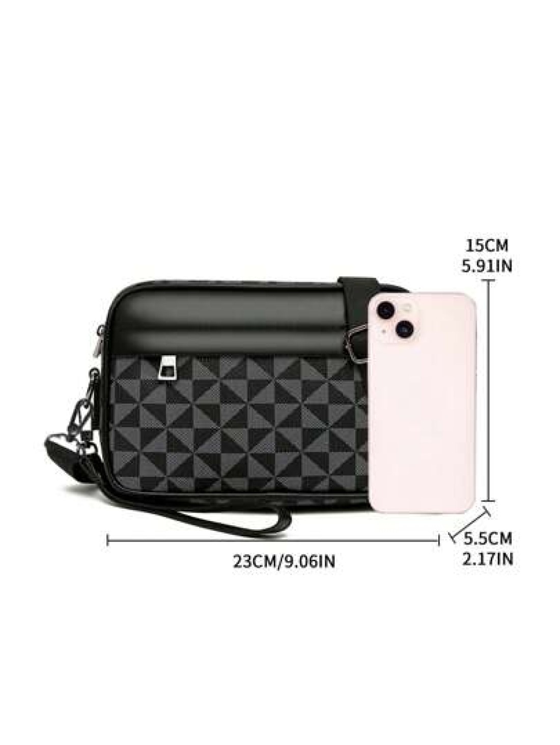 Korean Style Shoulder Bag Square PU Leather Crossbody Bag With Random Floral Windmill Print Versatile For Casual Business College Students Sports Gift For Boyfriend Mini Bag Small Bag Purse