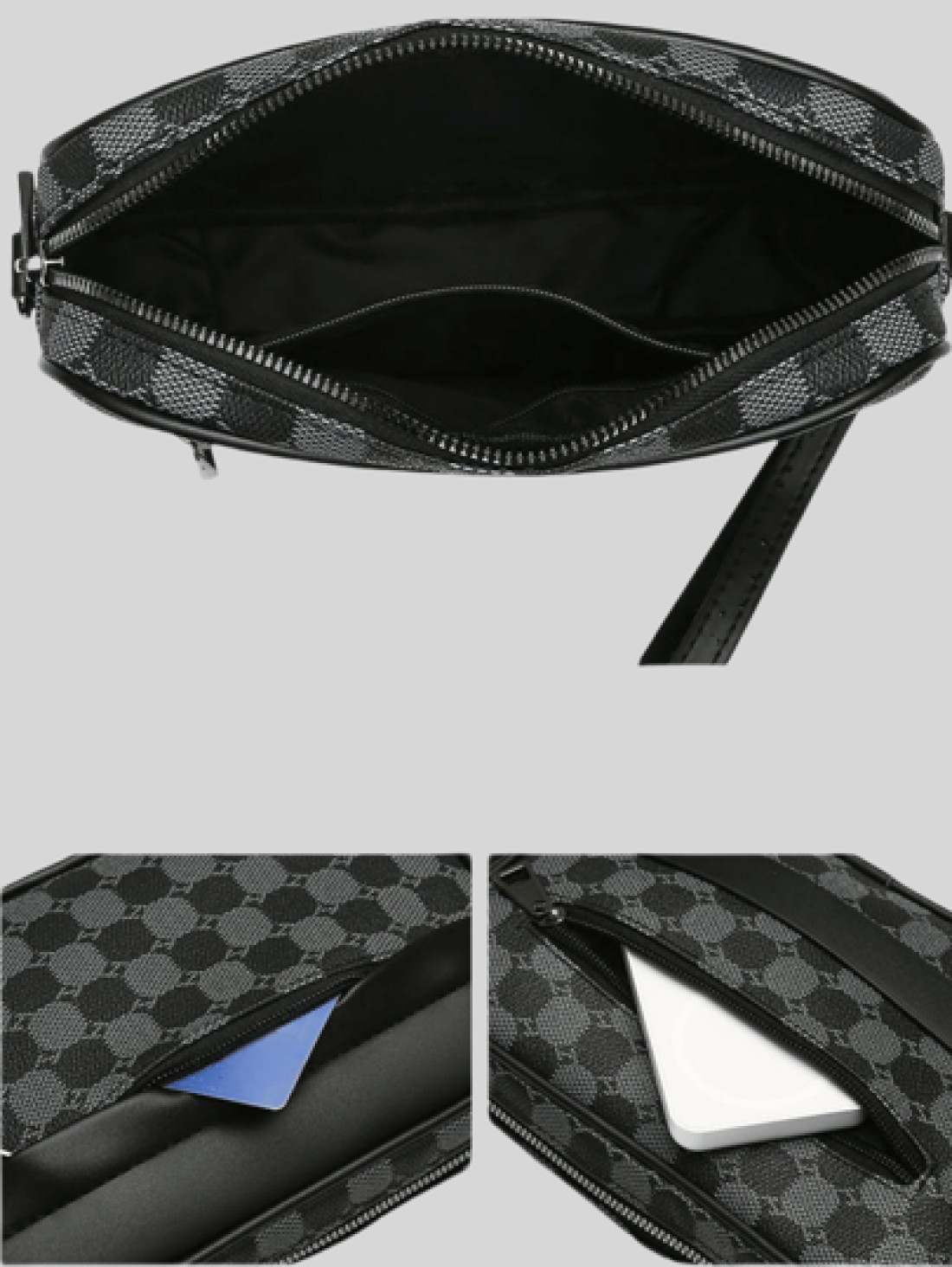 Men s Diagonal Shoulder Strap Messenger Bag Simple Fashion Handheld Zipper Closure Bag Suitable For Men s Daily Use And Travel Can Be Worn Diagonally Or As A One Shoulder Bag