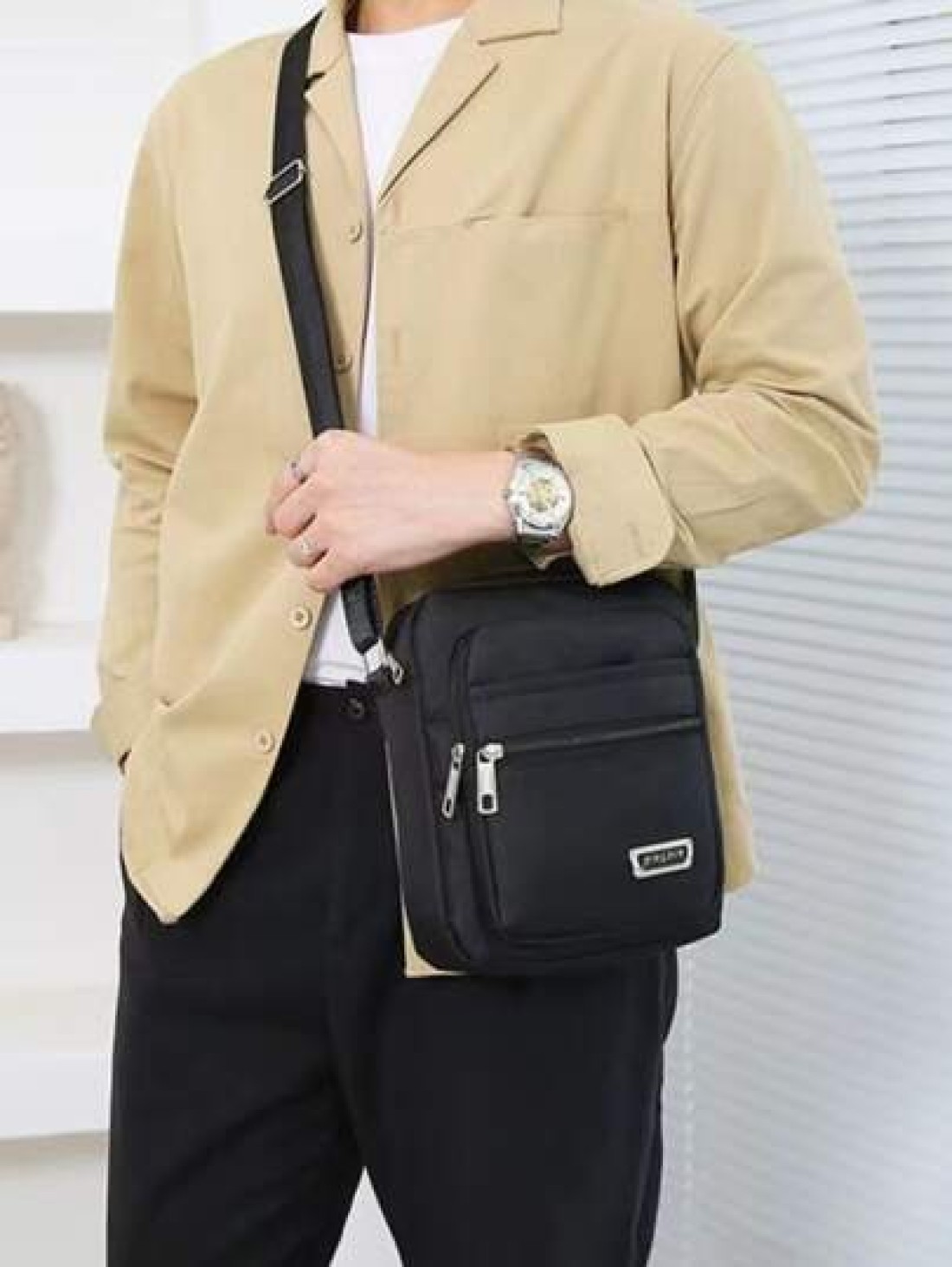 Korean Version Of Leisure Large Capacity Multi Layer Water Proof Crossbody Bag Oxford Cloth Bag Business Bag Collection Wallet Bag Shoulder Bag Students Summer Travel Sling Bag Multiple Pockets Messen